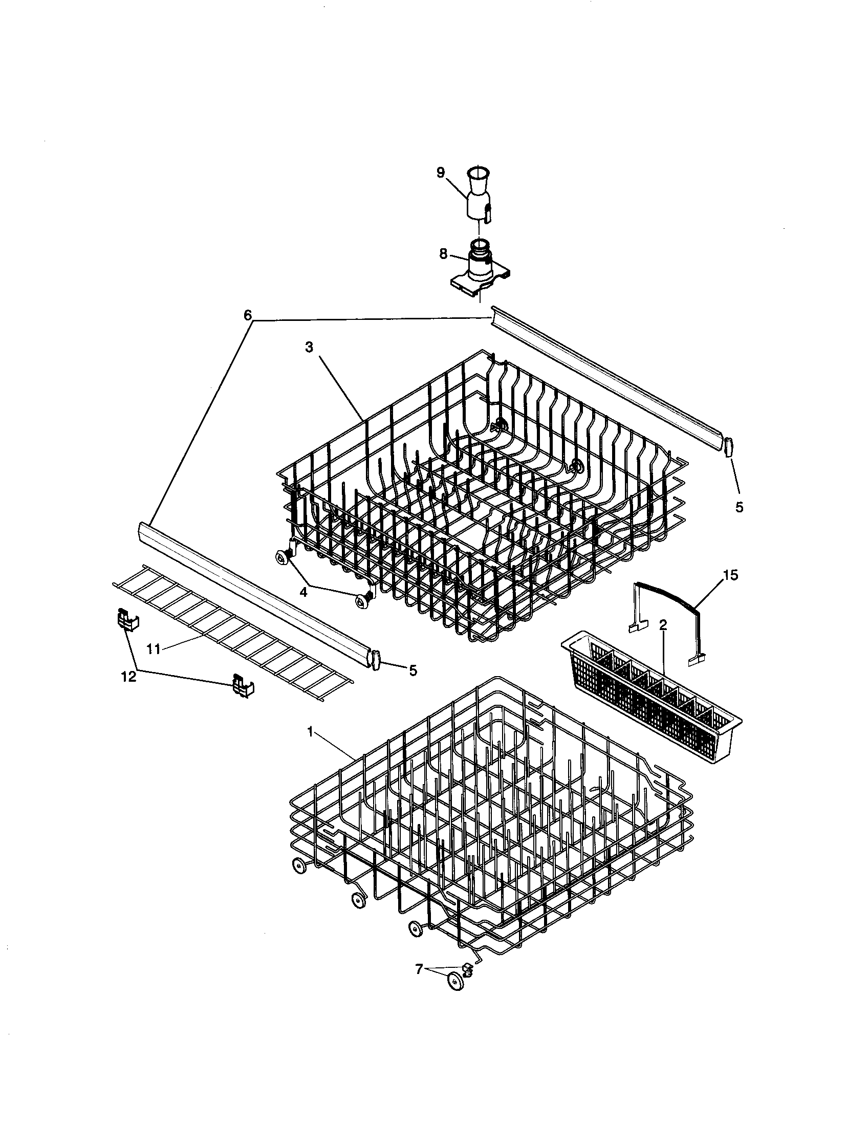 Frigidaire F71C44EJS0 racks diagram