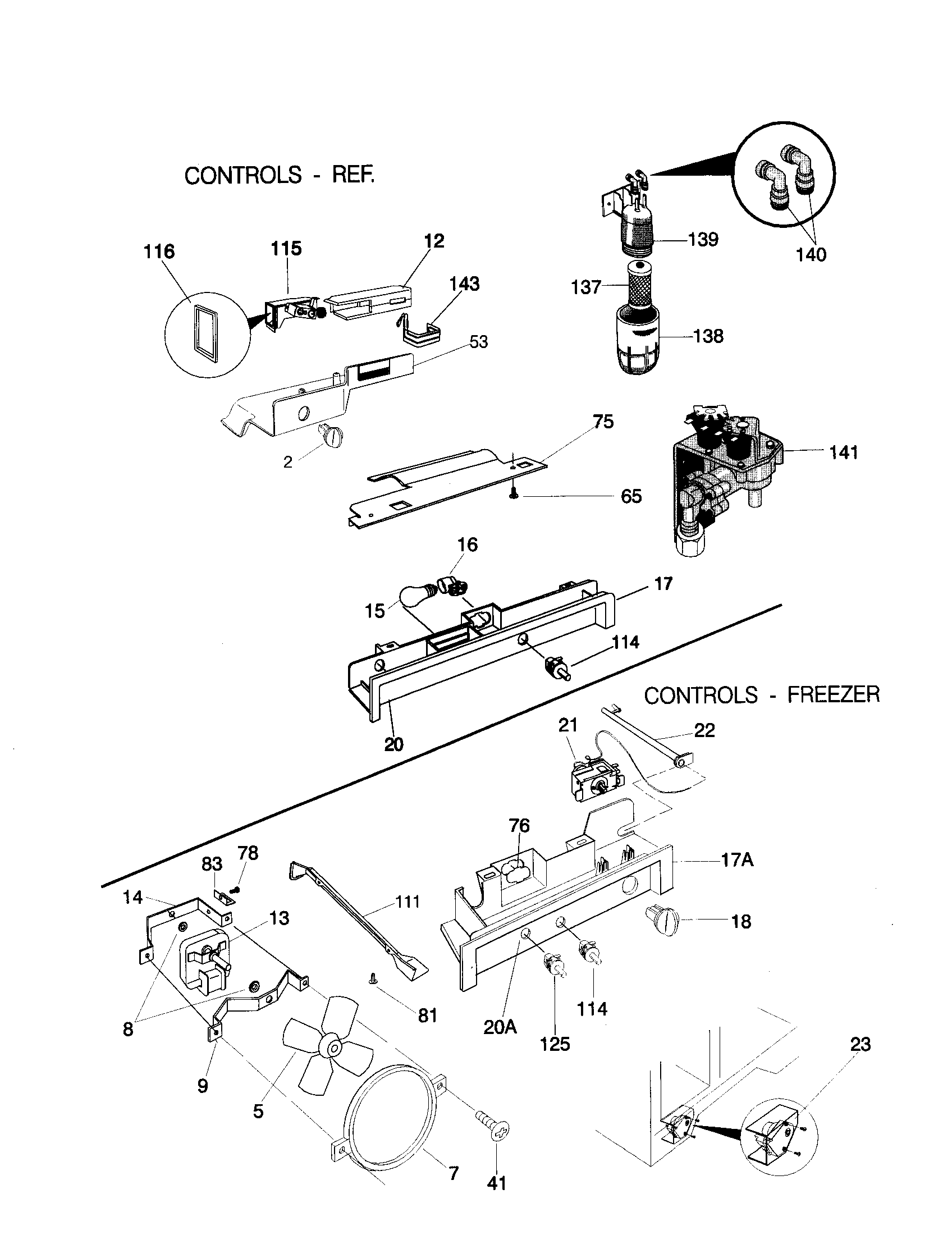 Frigidaire FRS26ZPHQ2 controls diagram