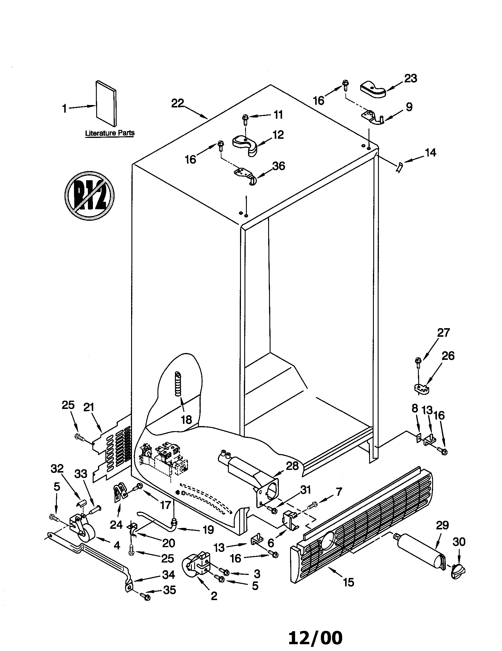 Kenmore Elite 10650209993 cabinet diagram