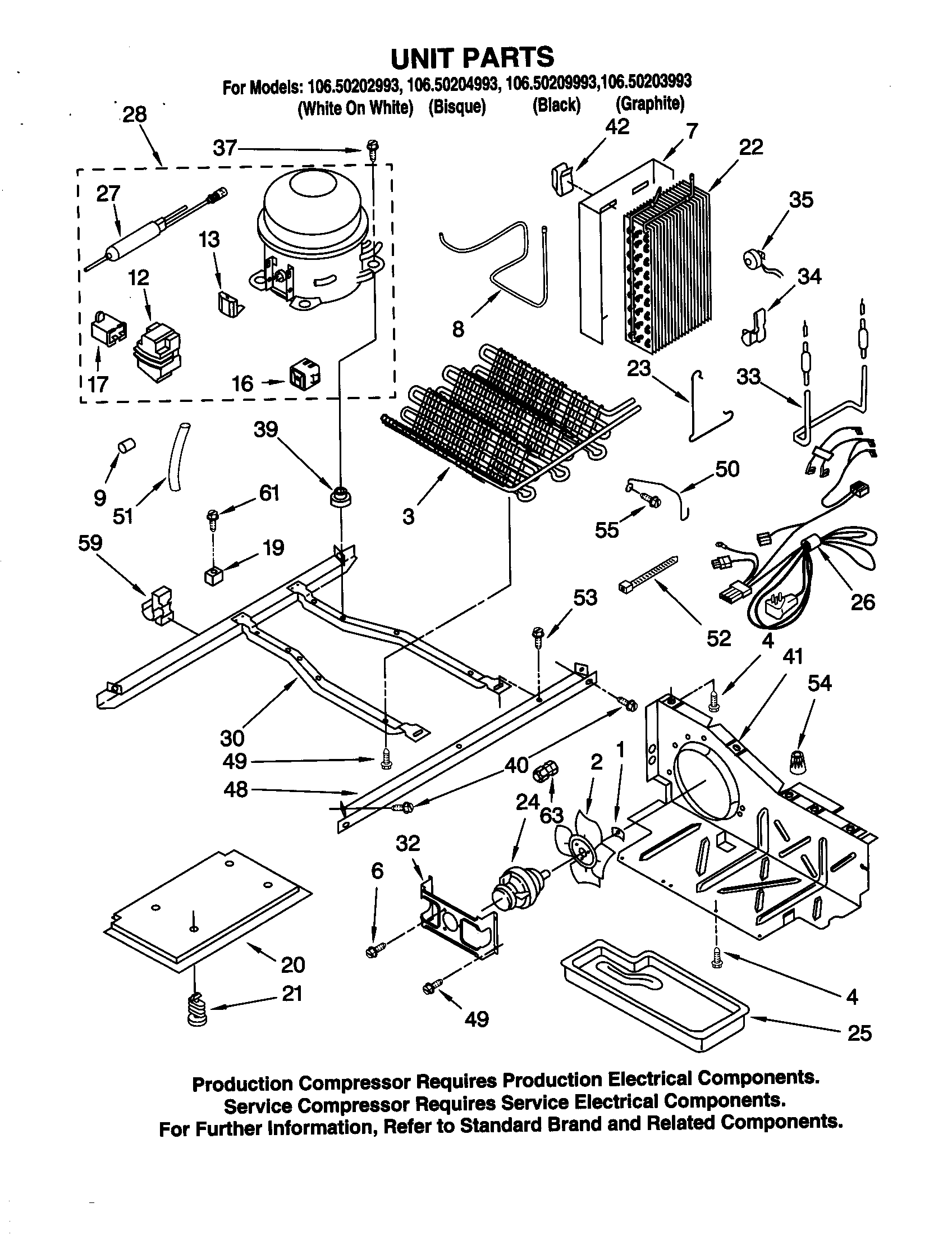 Kenmore Elite 10650209993 unit diagram
