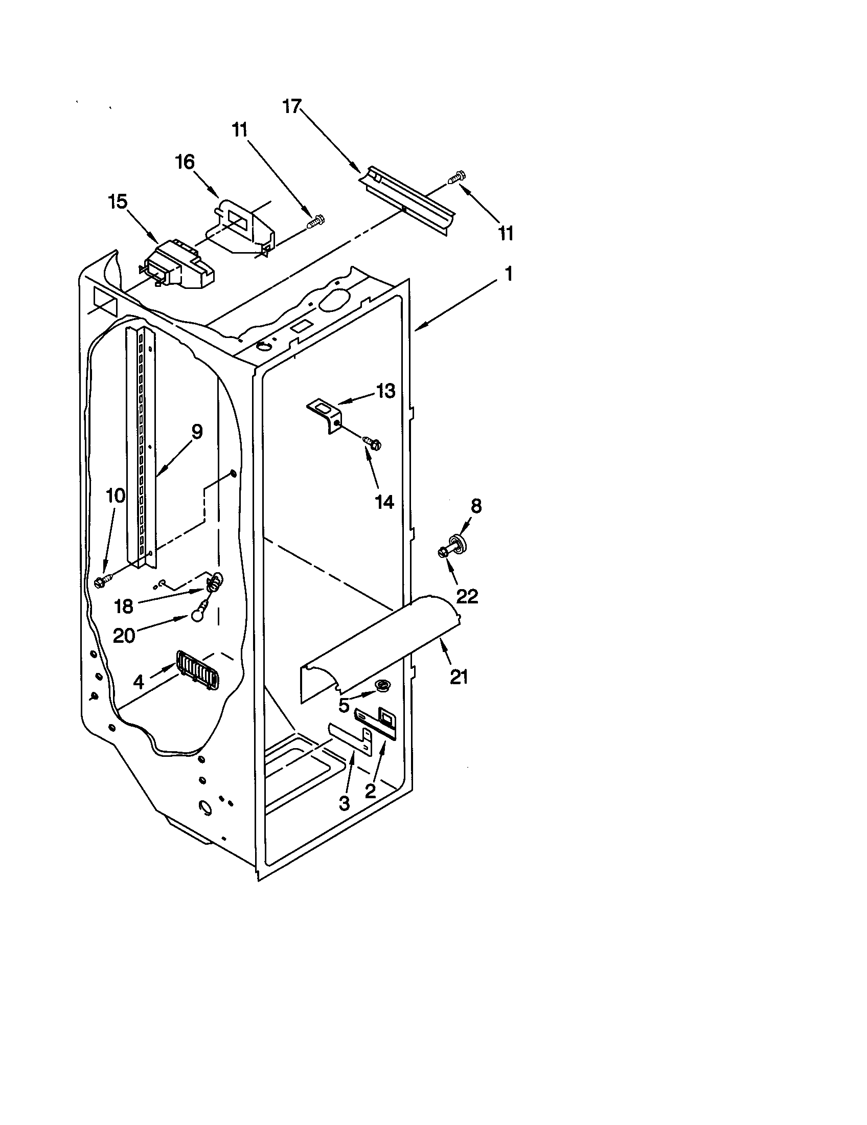 Kenmore 10648262894 refrigerator liner diagram