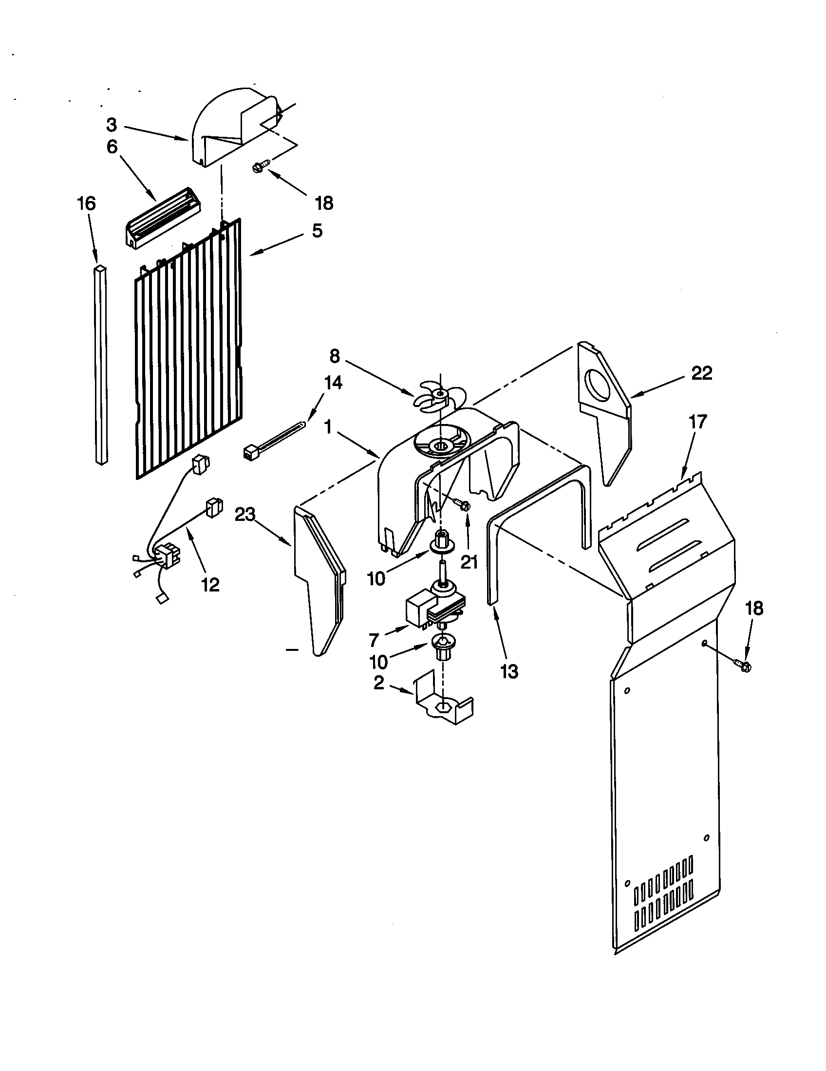 Kenmore 10648262894 air flow diagram
