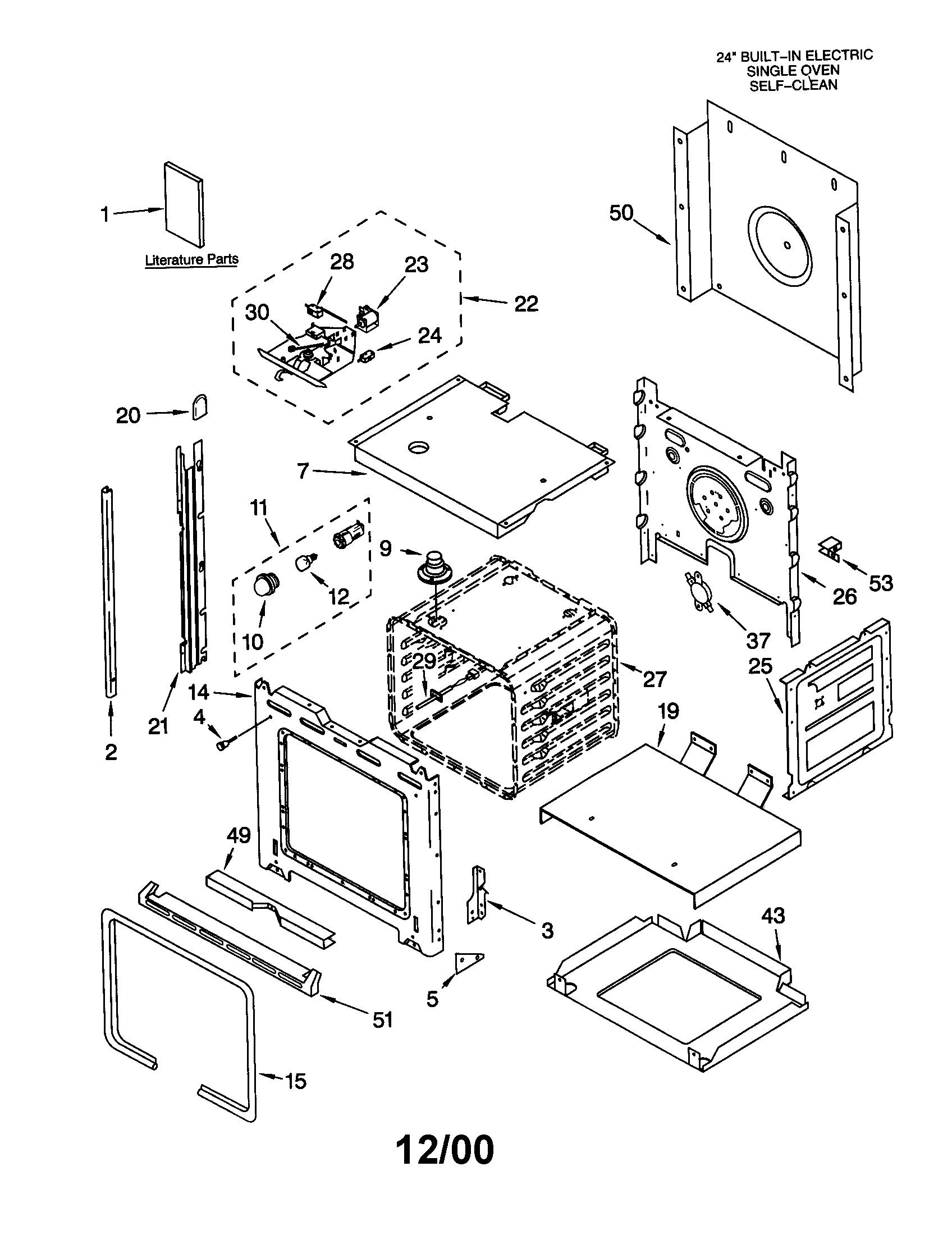 Whirlpool RBS245PDQ10 oven diagram