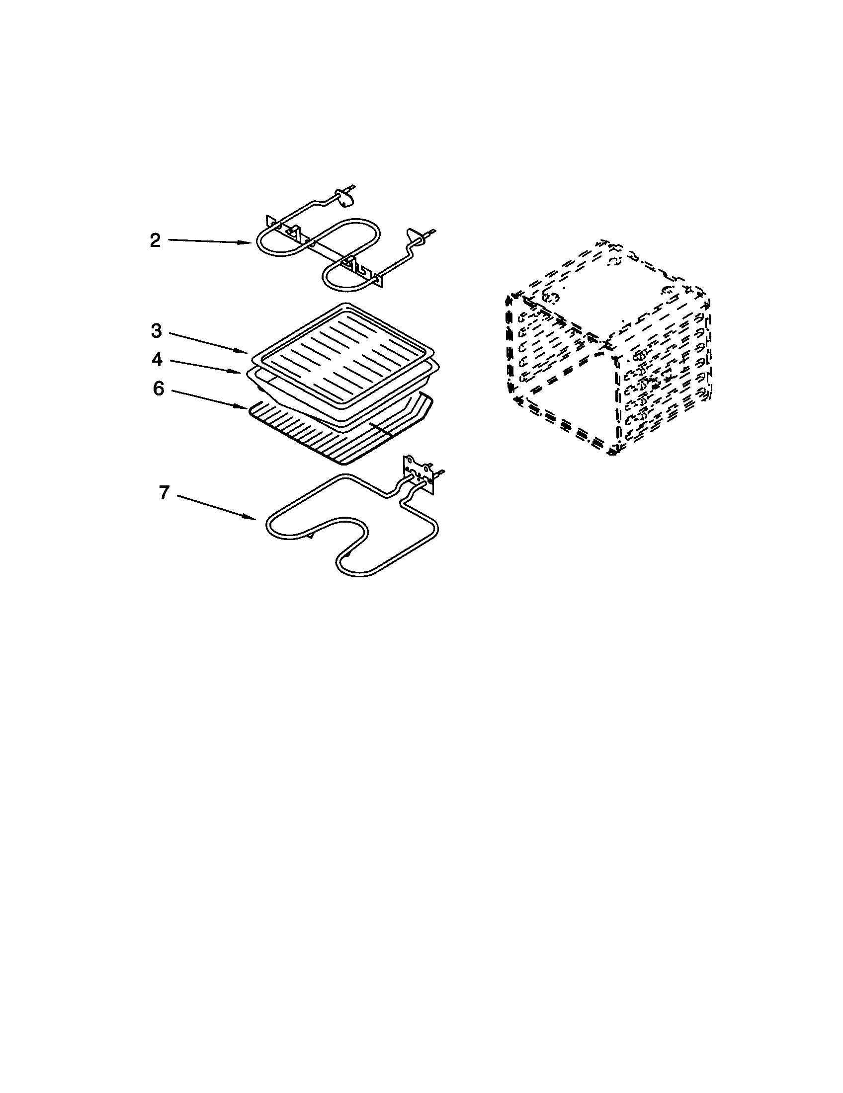 Whirlpool RBS245PDQ10 internal oven diagram