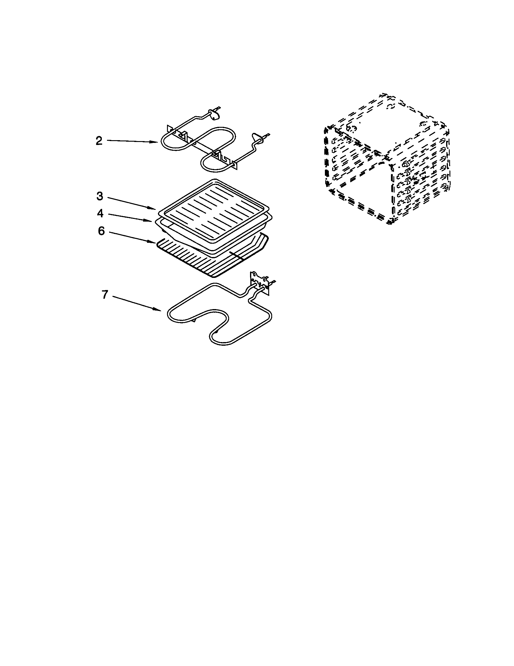 Whirlpool RBD245PDT10 internal oven diagram