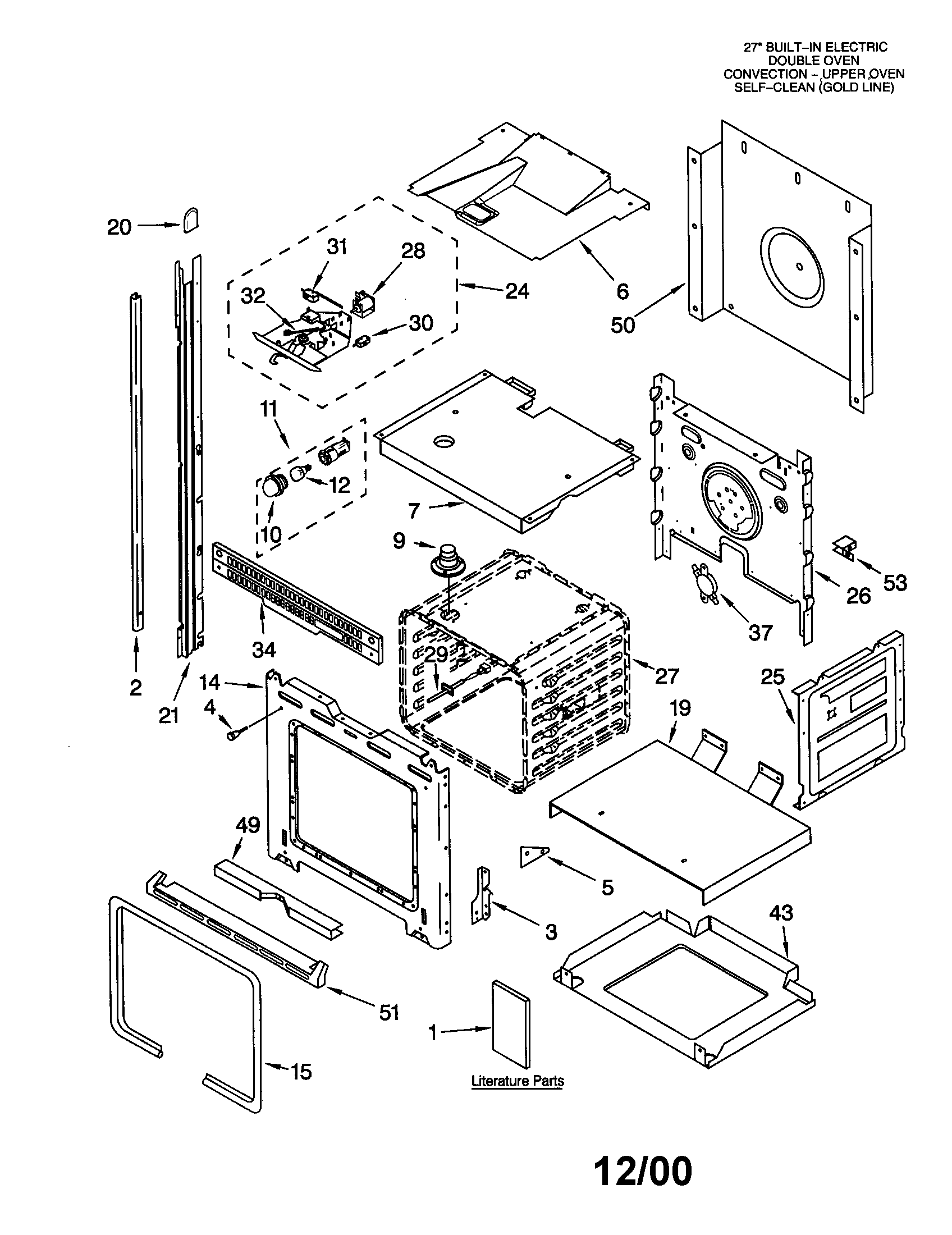 Whirlpool GBD277PDB5 oven diagram