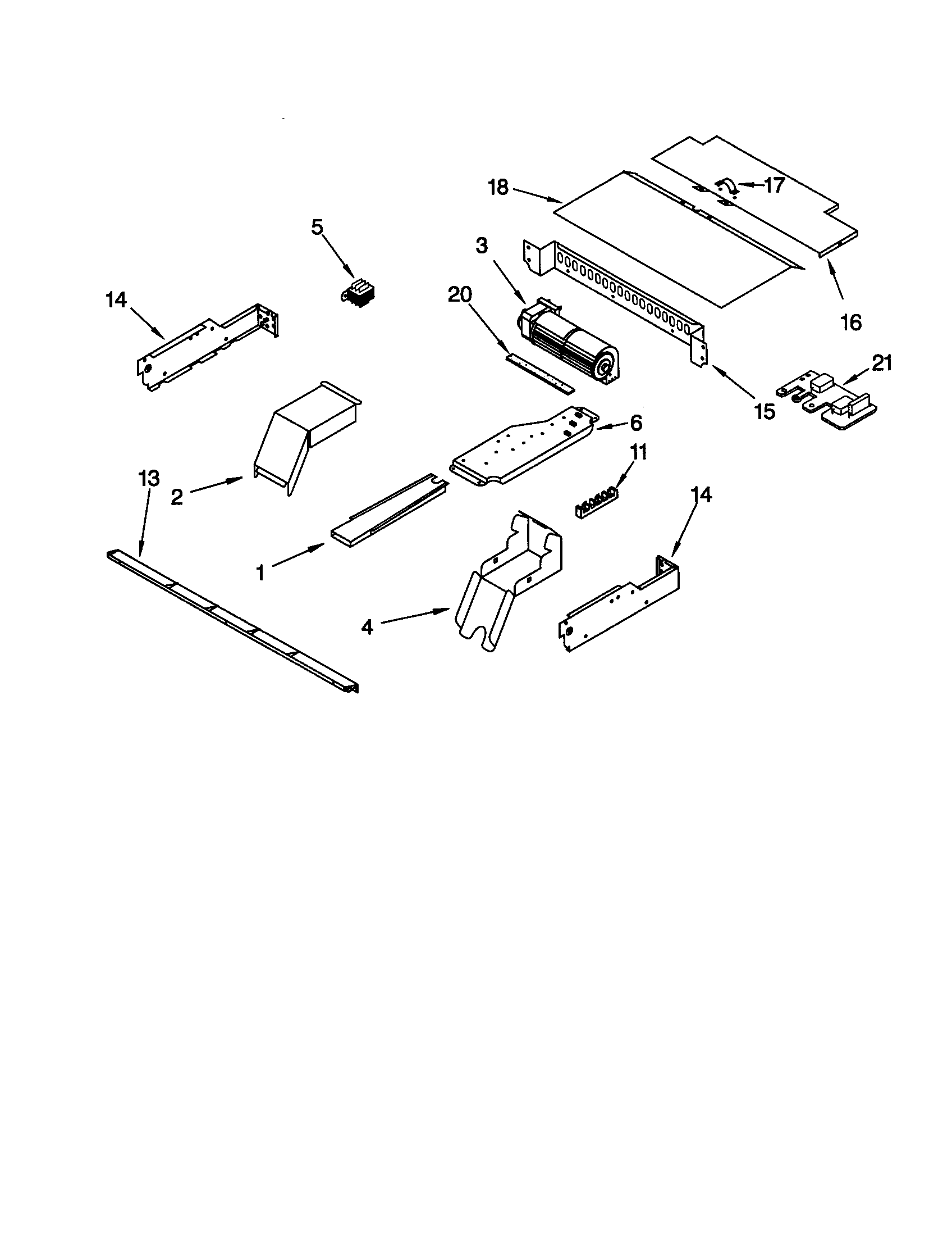 Whirlpool GBD277PDB5 top venting diagram