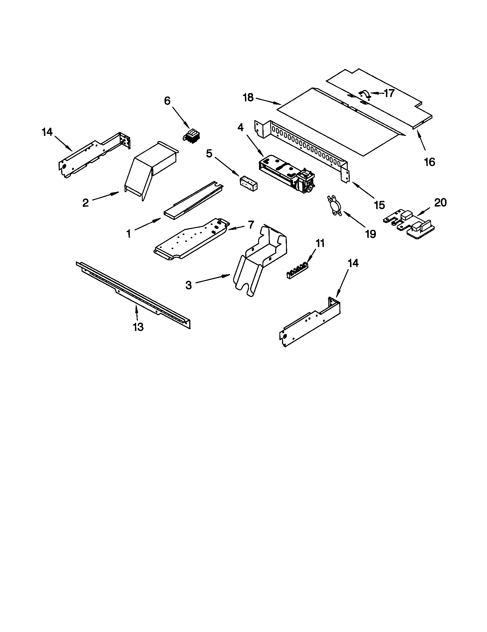 Whirlpool GBD307PDS5 top venting diagram