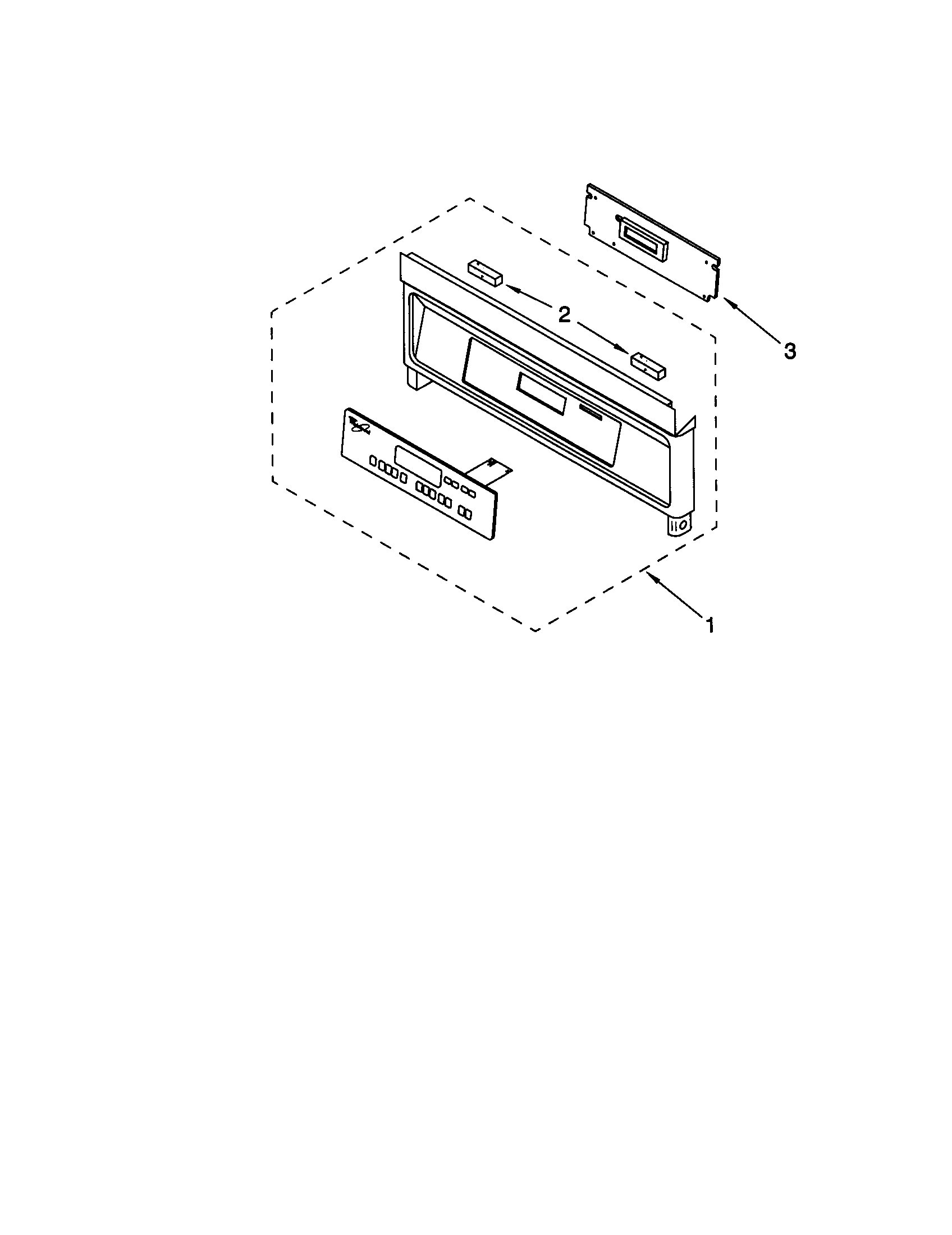 Whirlpool RS610PXGV3 control panel diagram