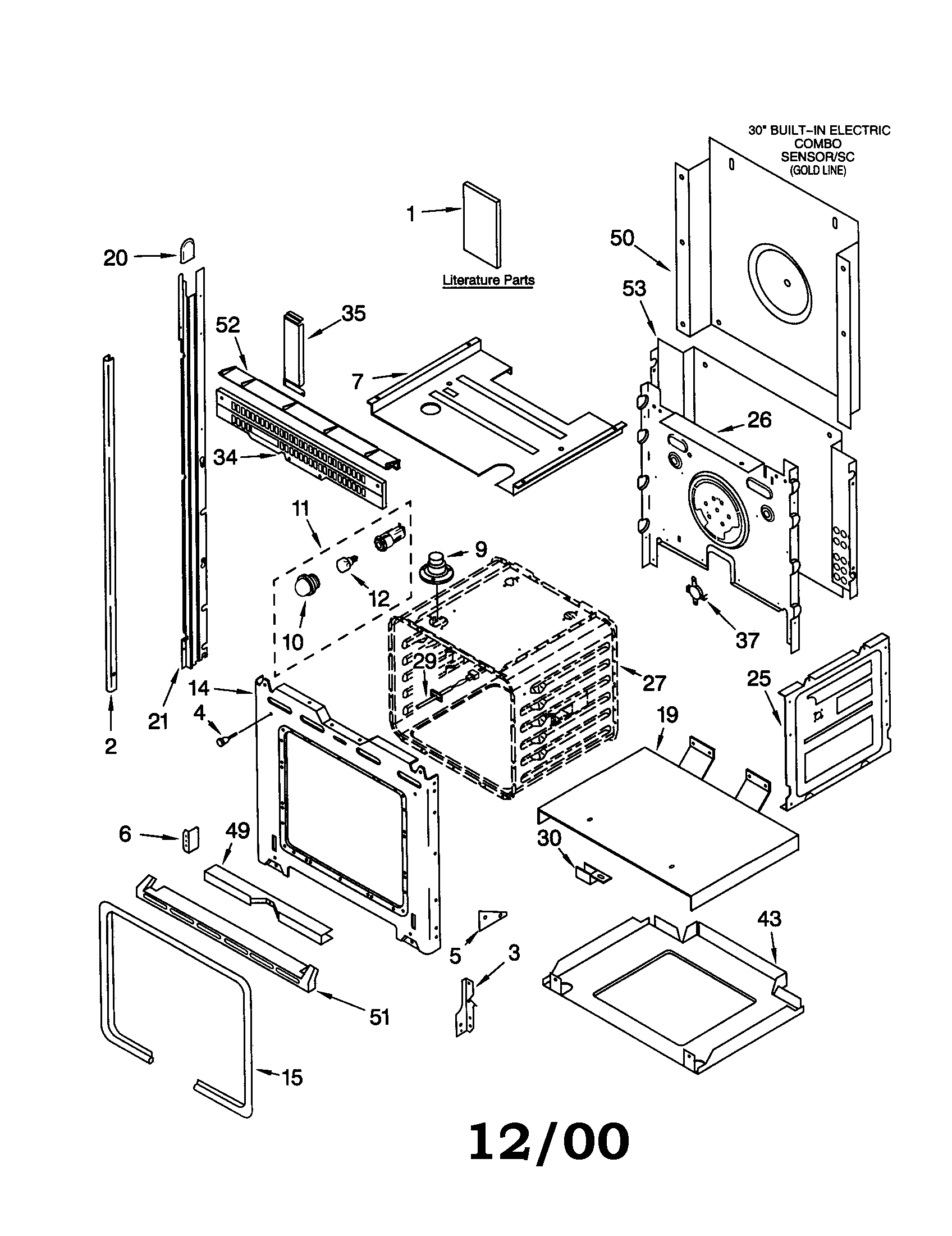 Whirlpool GMC305PDZ4 oven diagram