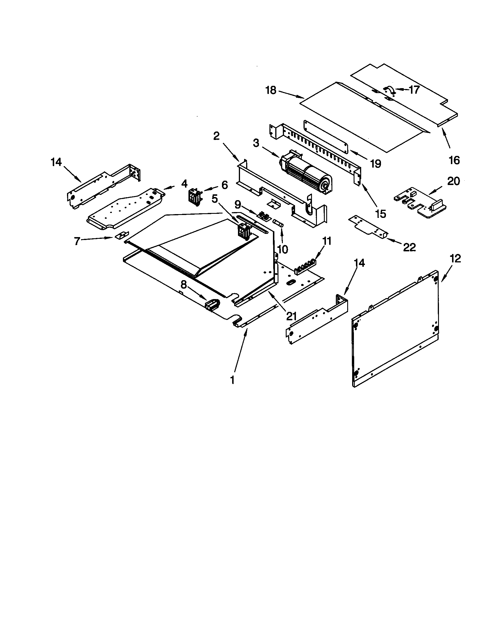 Whirlpool GMC305PDZ4 top venting diagram
