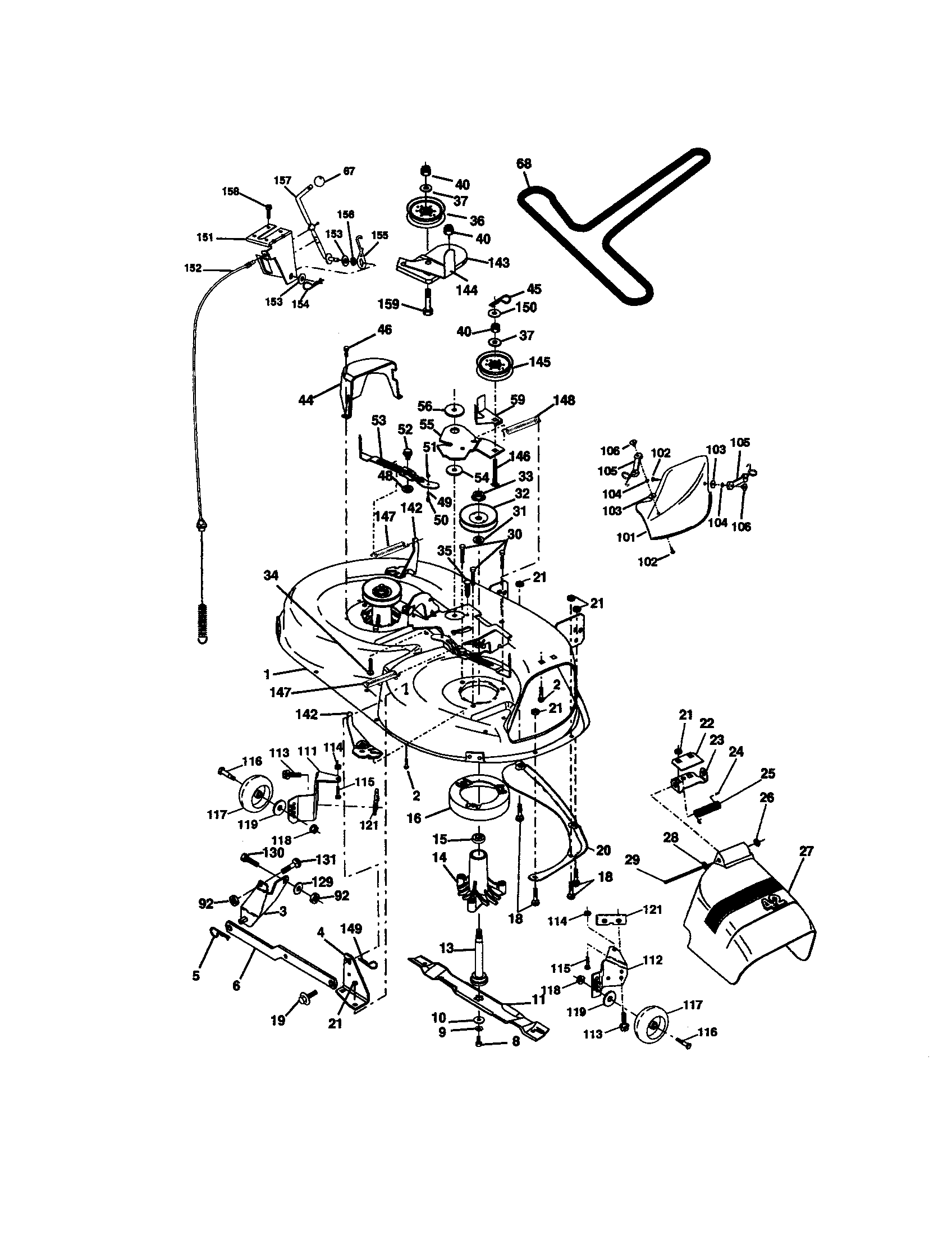 Craftsman 917271820 mower deck diagram