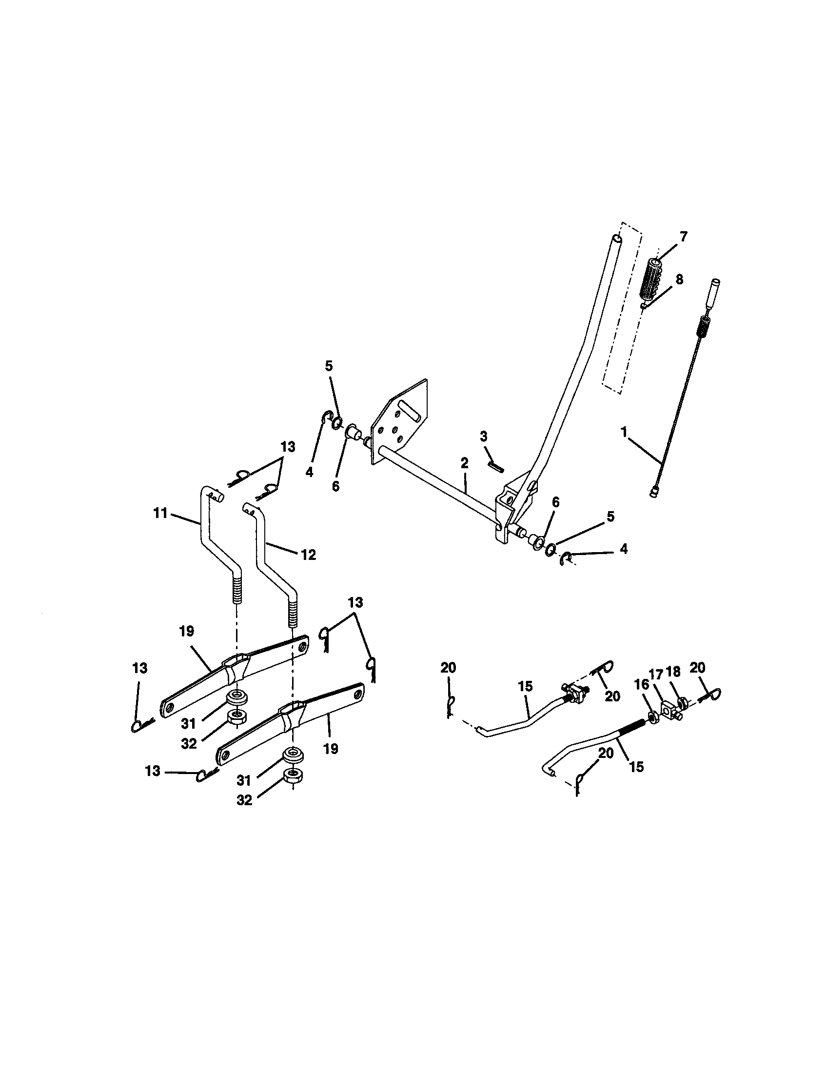 Craftsman 917271640 lift assembly diagram