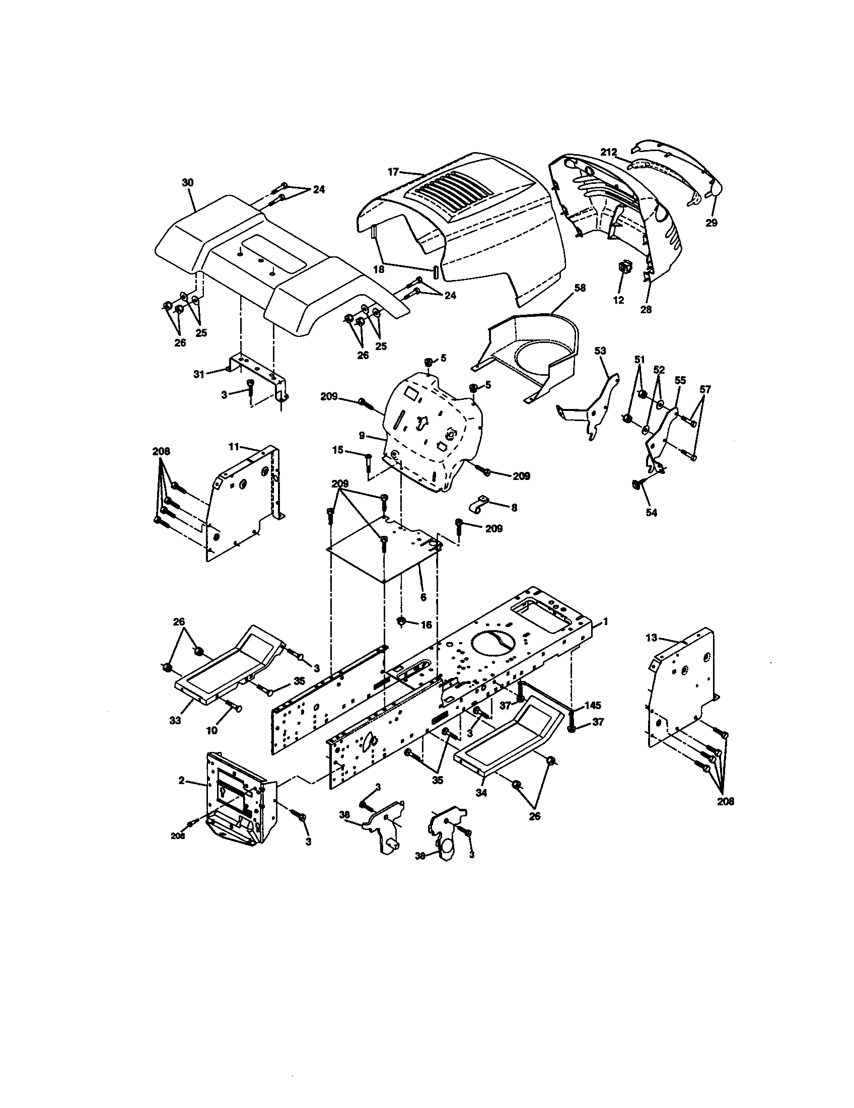 Craftsman 917271530 chassis and enclosures diagram