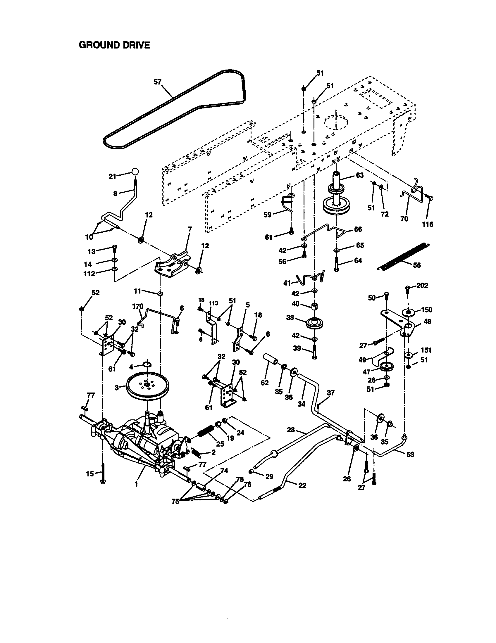 Craftsman 917271530 ground drive diagram