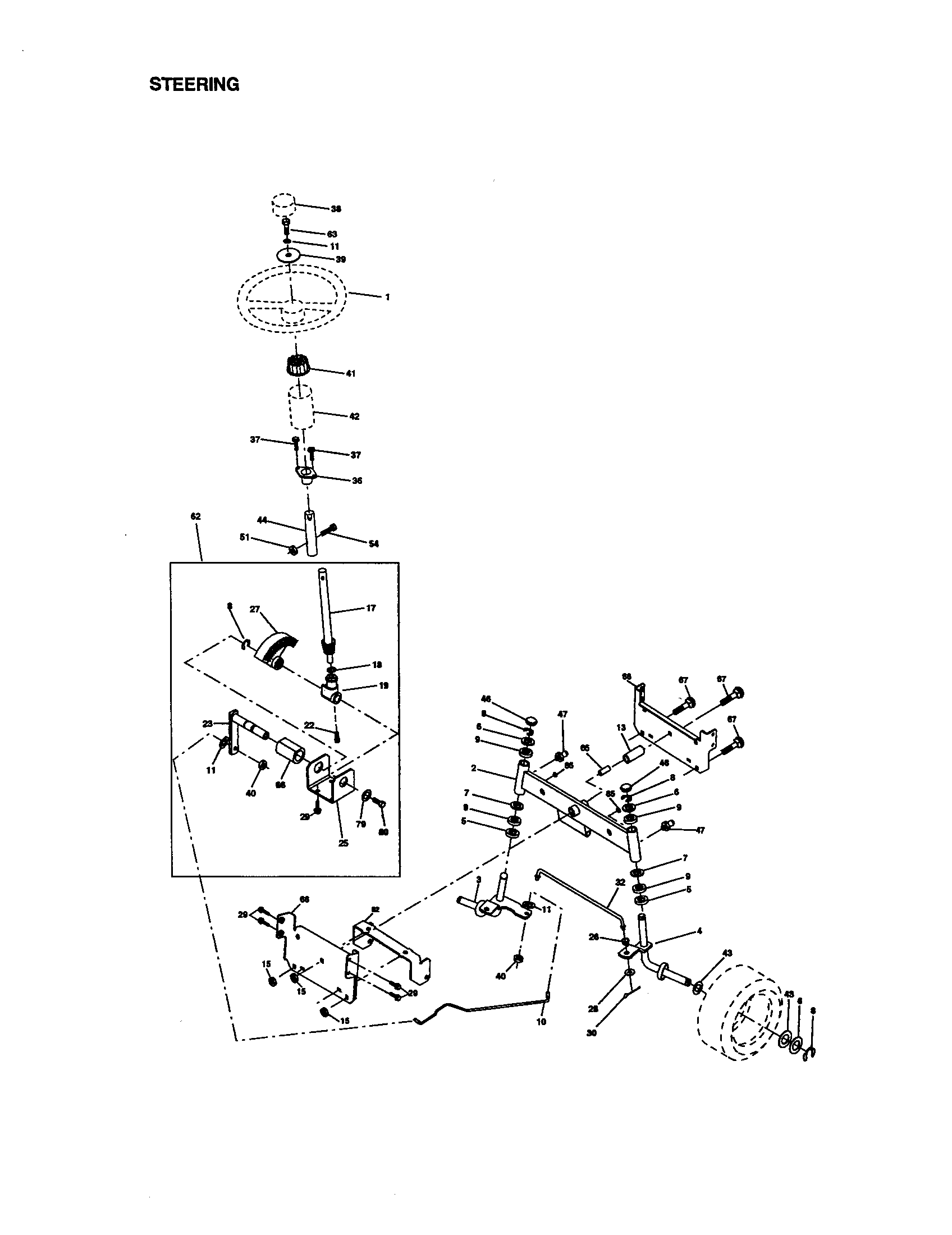 Craftsman 917271530 steering diagram