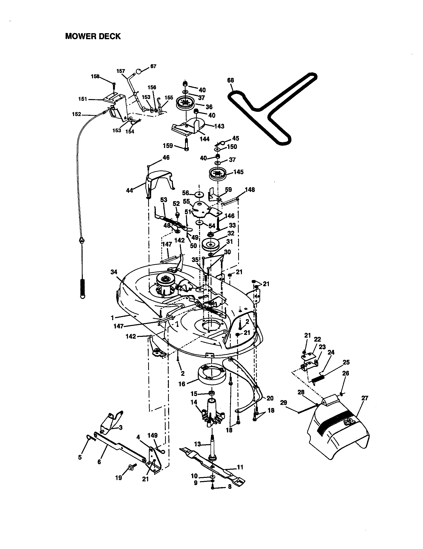 Craftsman 917271530 mower deck diagram
