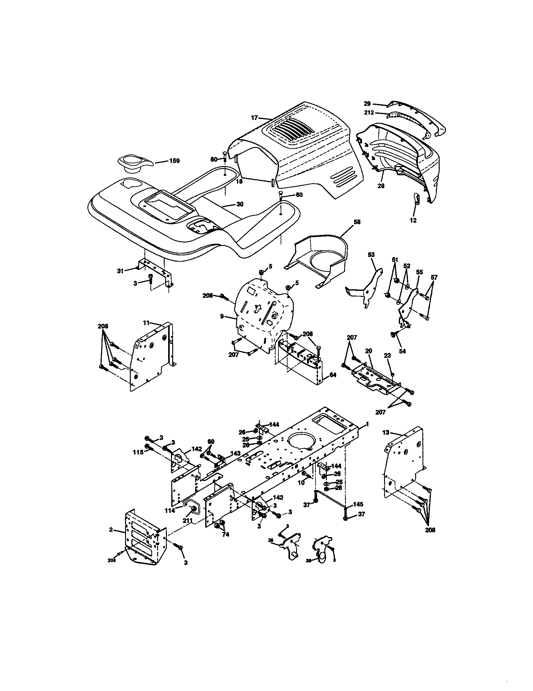 Craftsman 917271810 chassis and enclosures diagram