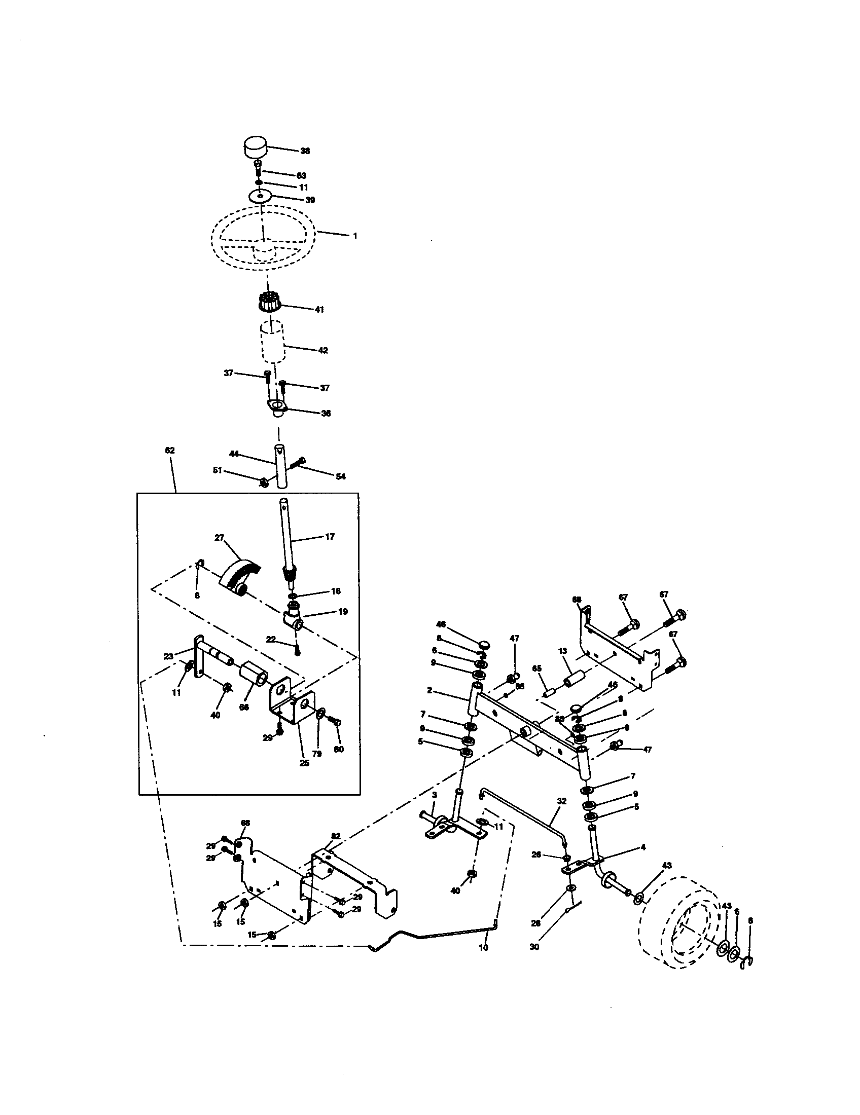 Craftsman 917271810 steering diagram