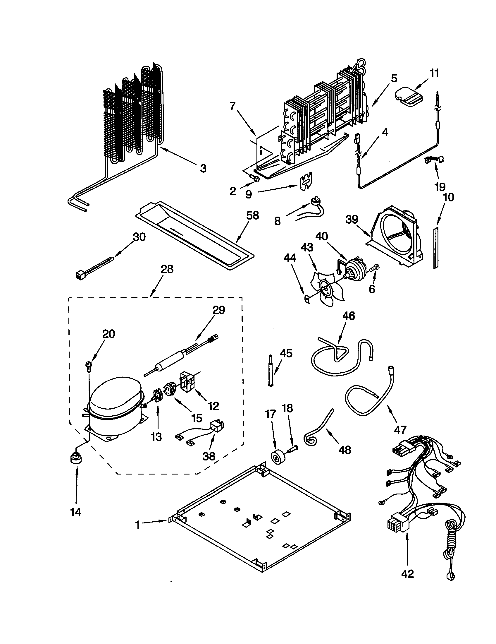 Whirlpool ET19PKXJW00 unit diagram