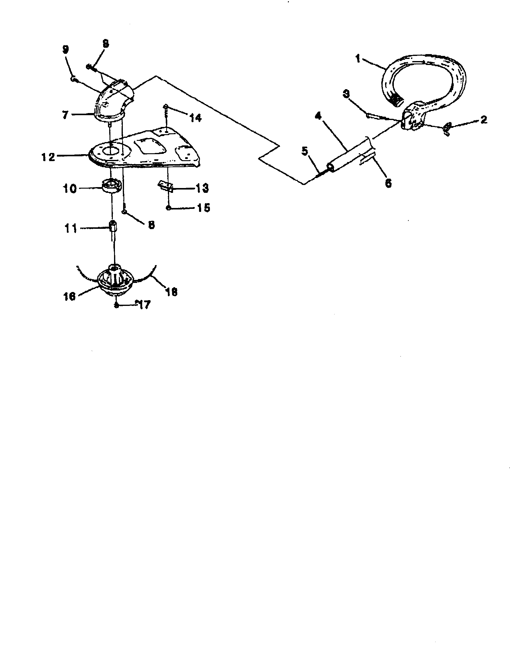 Homelite UT-20706 handle diagram