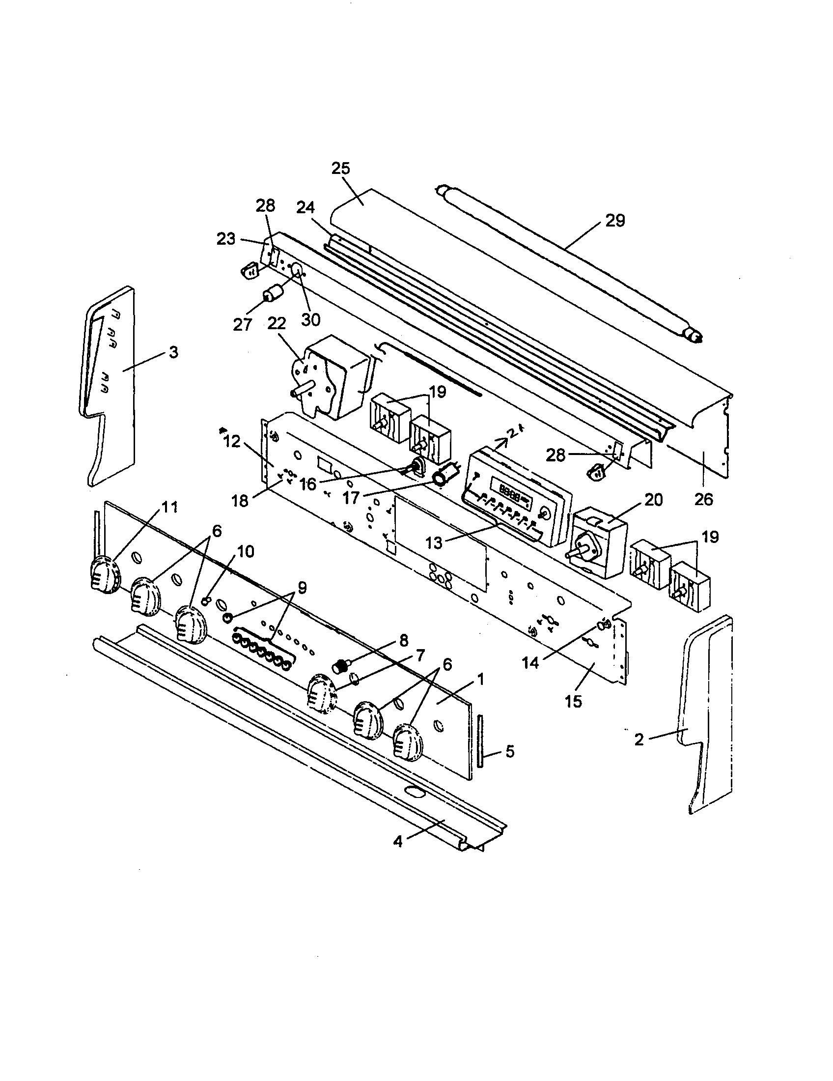 Amana ARH667WW-P1142632N backguard diagram