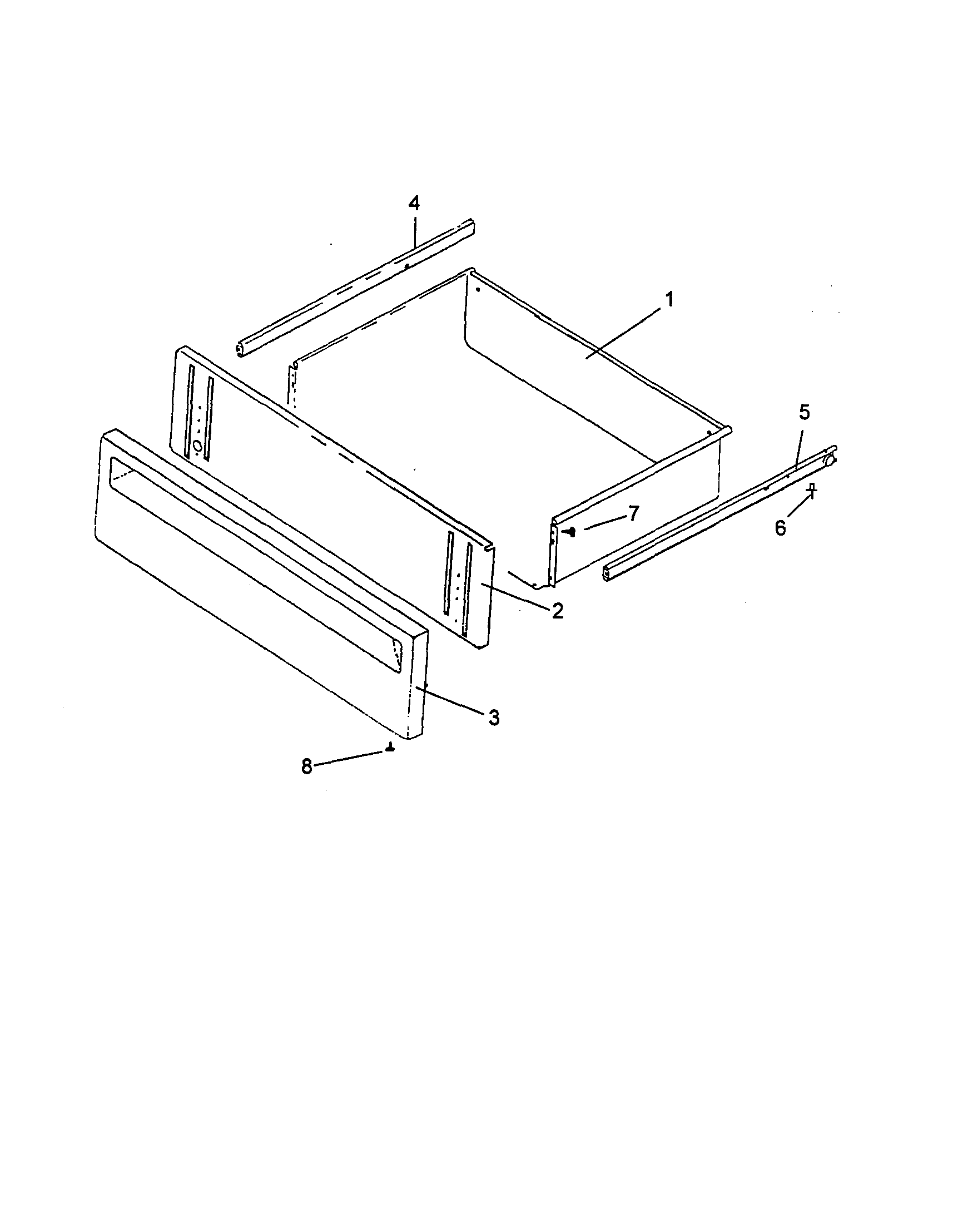 Amana ARH667WW-P1142632N storage drawer diagram