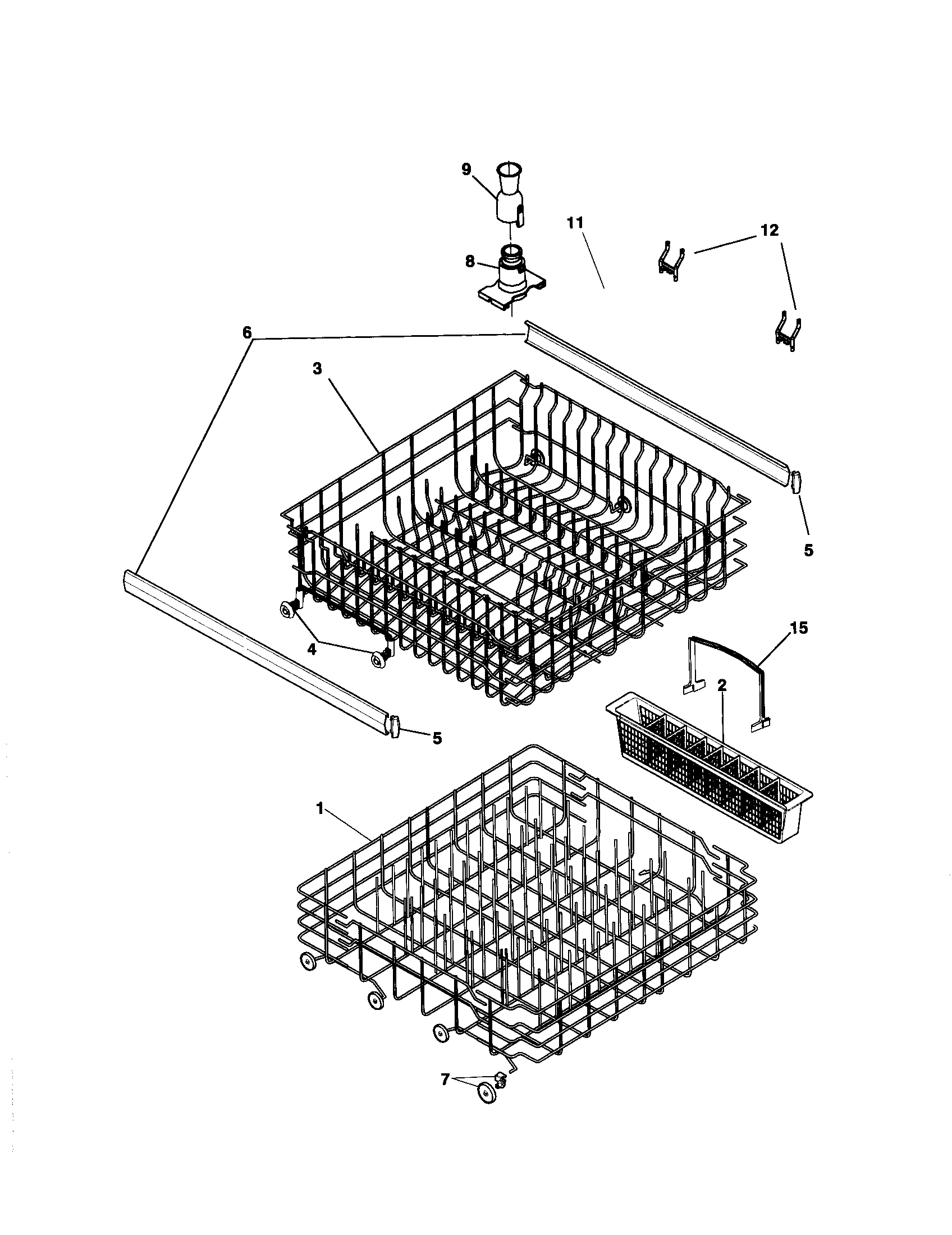 Frigidaire FDB857RJS0 racks diagram