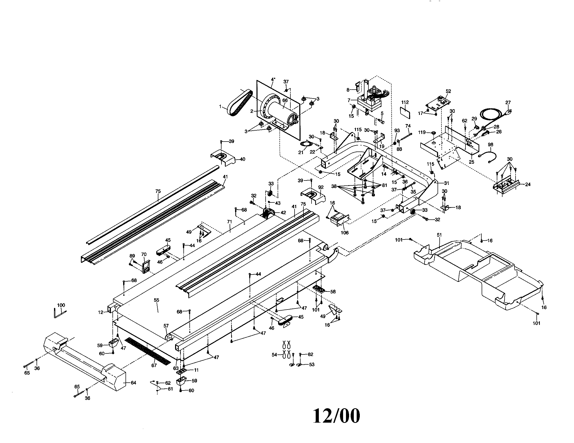 Proform 831299470 motor belt diagram
