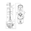Kenmore 11020996993 agitator, basket, and tub diagram