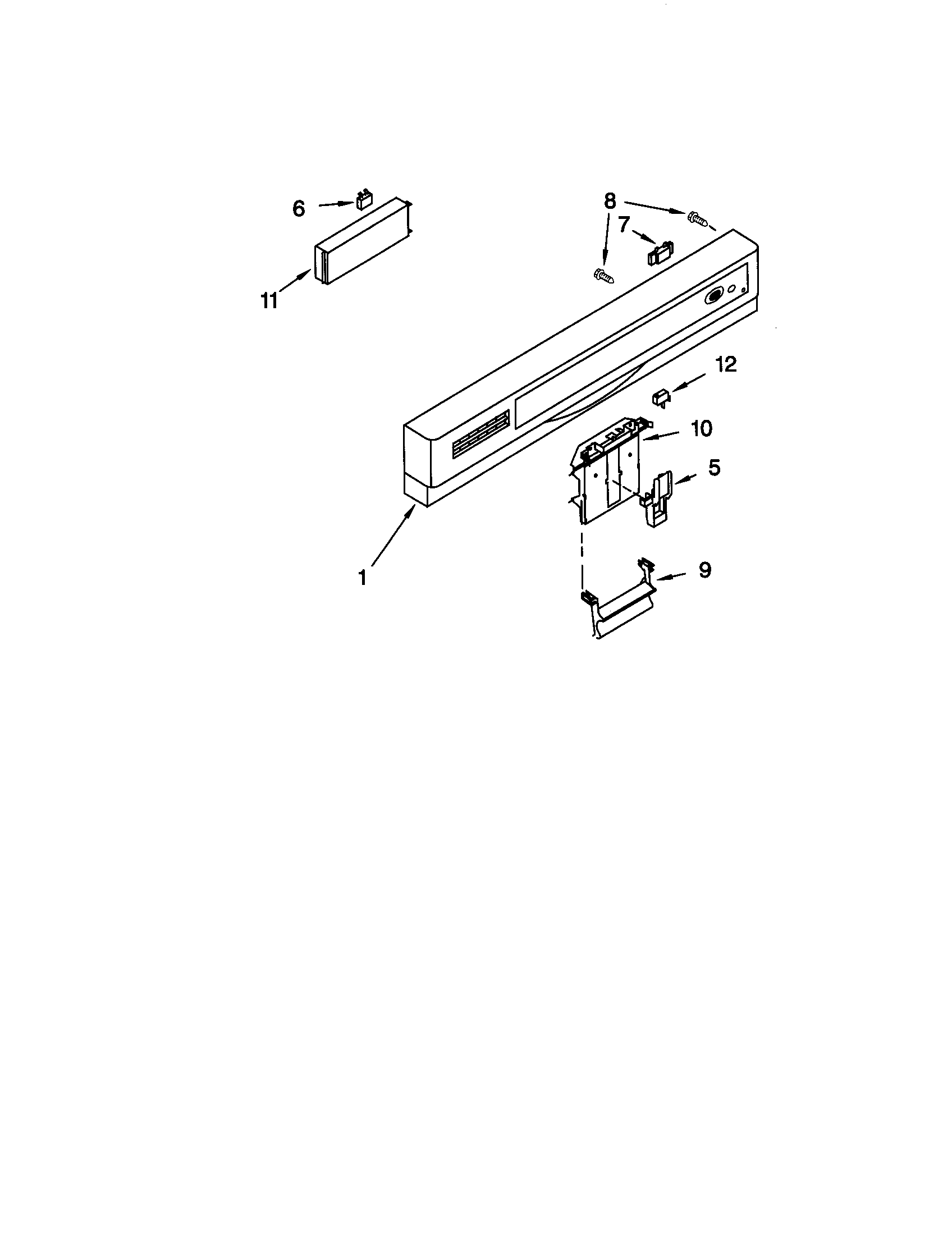 Kenmore 66515922001 control panel diagram