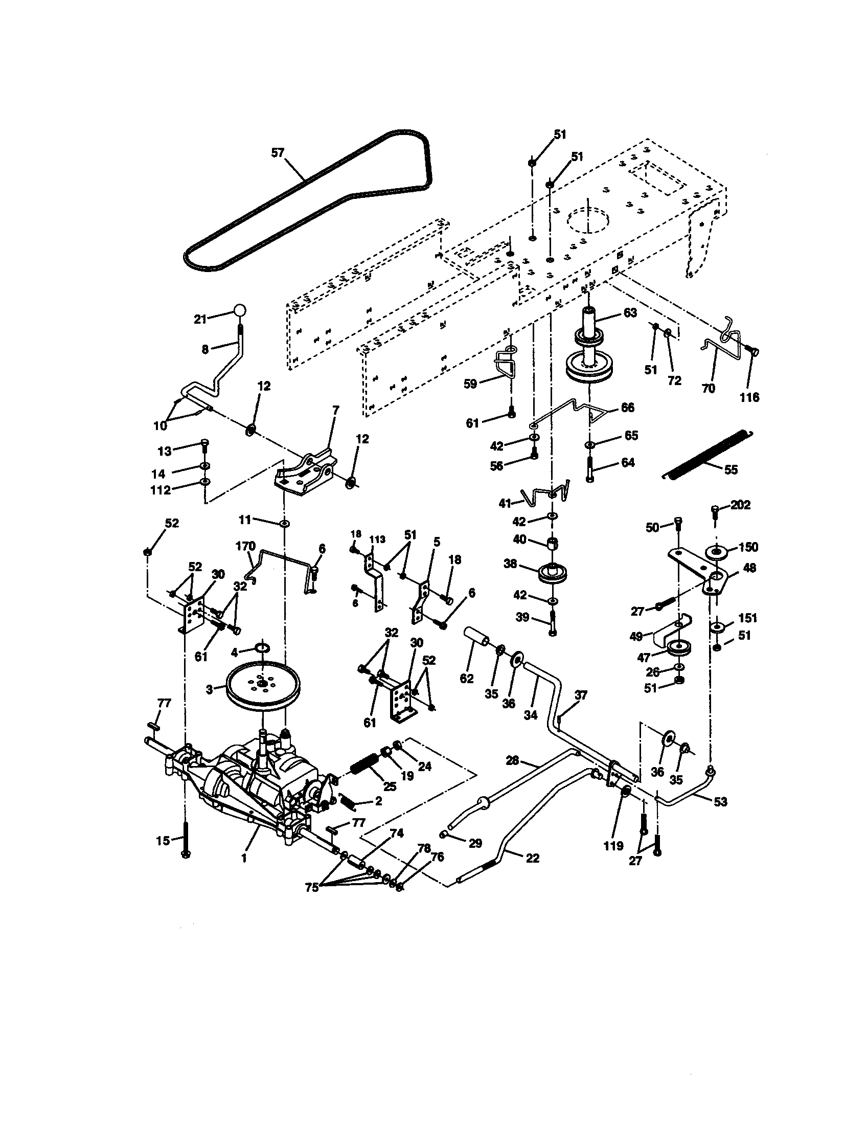Poulan 271470 ground drive diagram