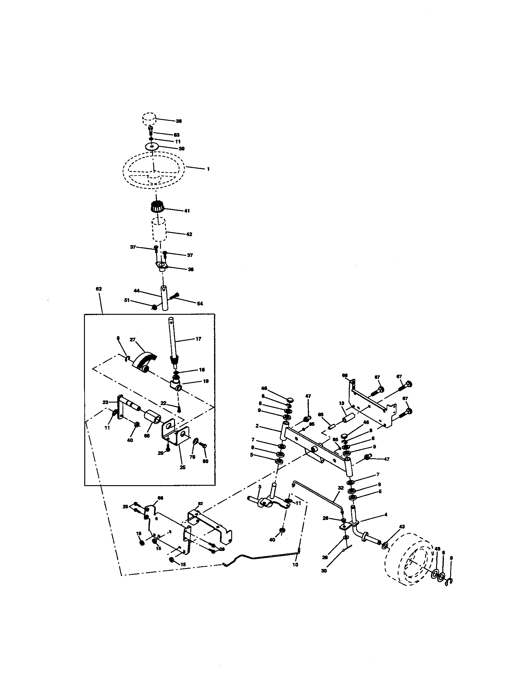 Poulan 271470 steering diagram