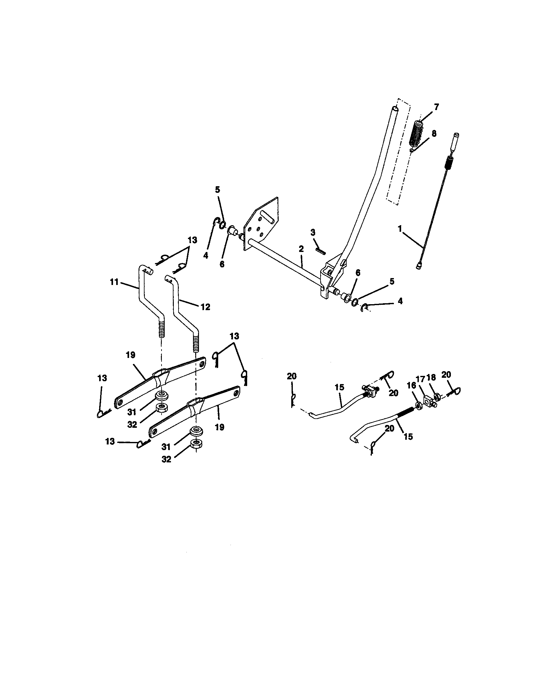 Poulan 271470 lift assembly diagram