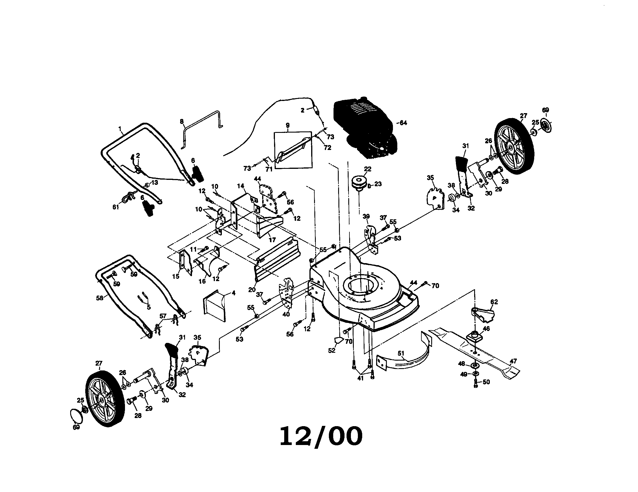 Craftsman 917378320 lawn mower diagram