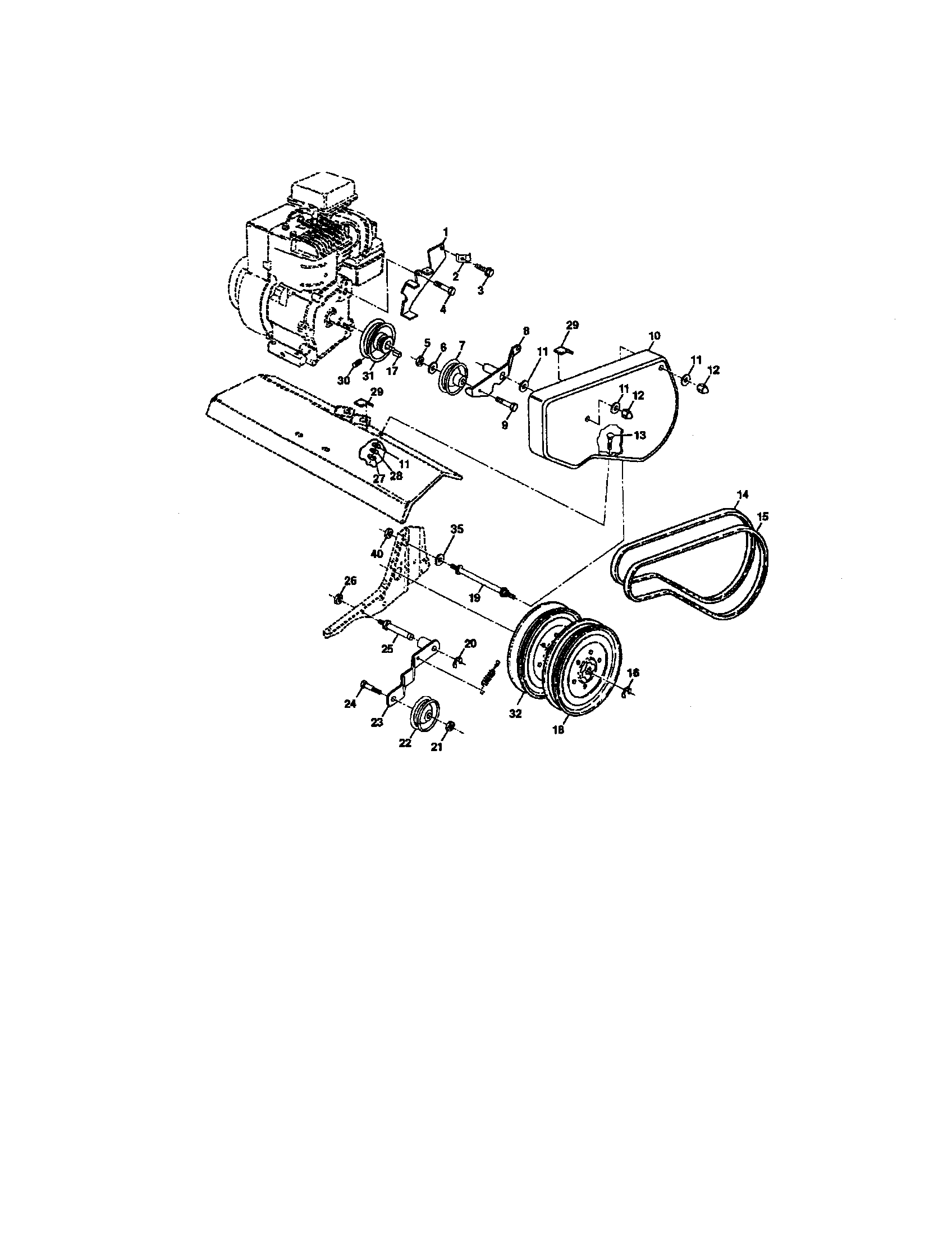 Craftsman 917292490 belt guard and pulley diagram