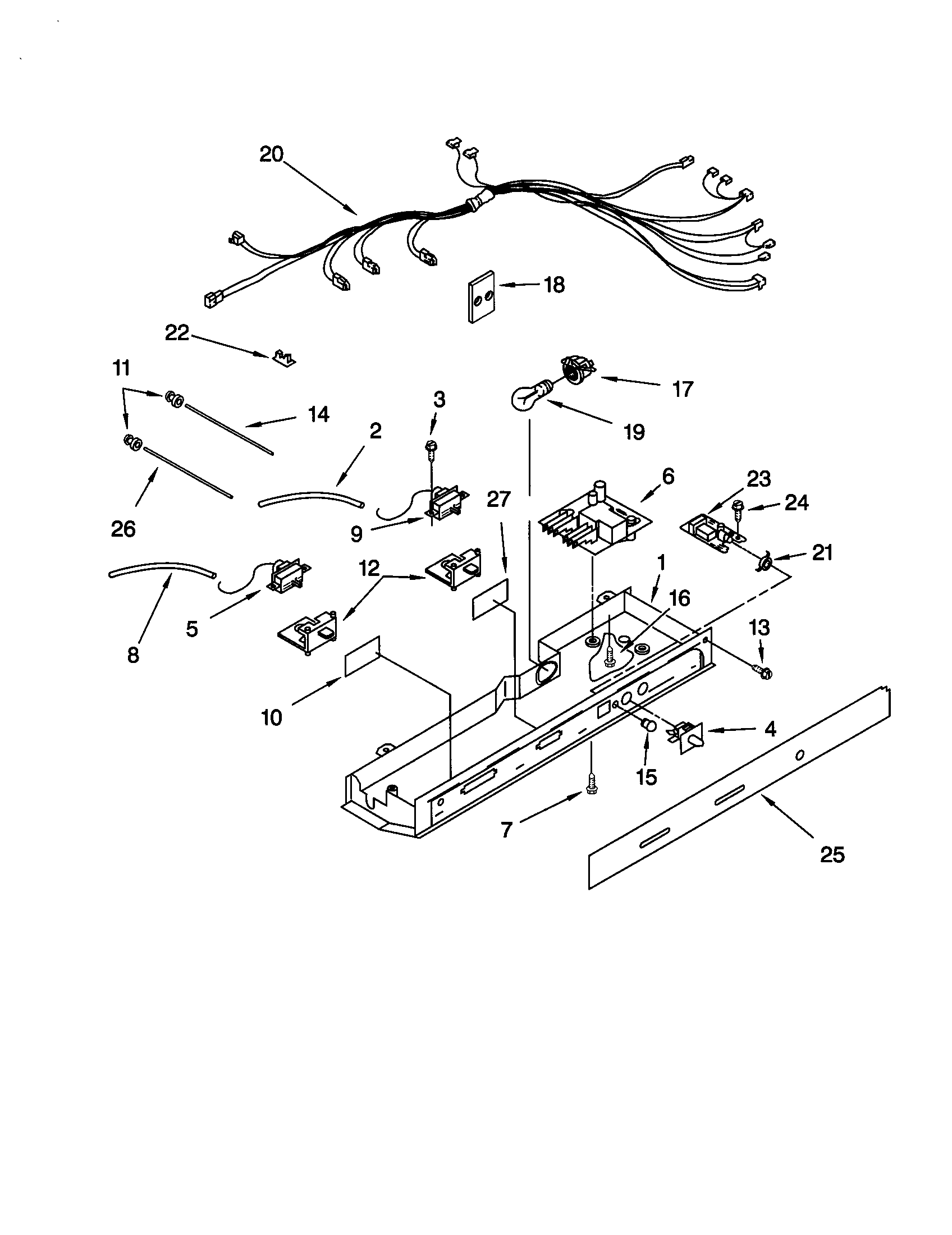 KitchenAid KSRE27FHWH02 control diagram