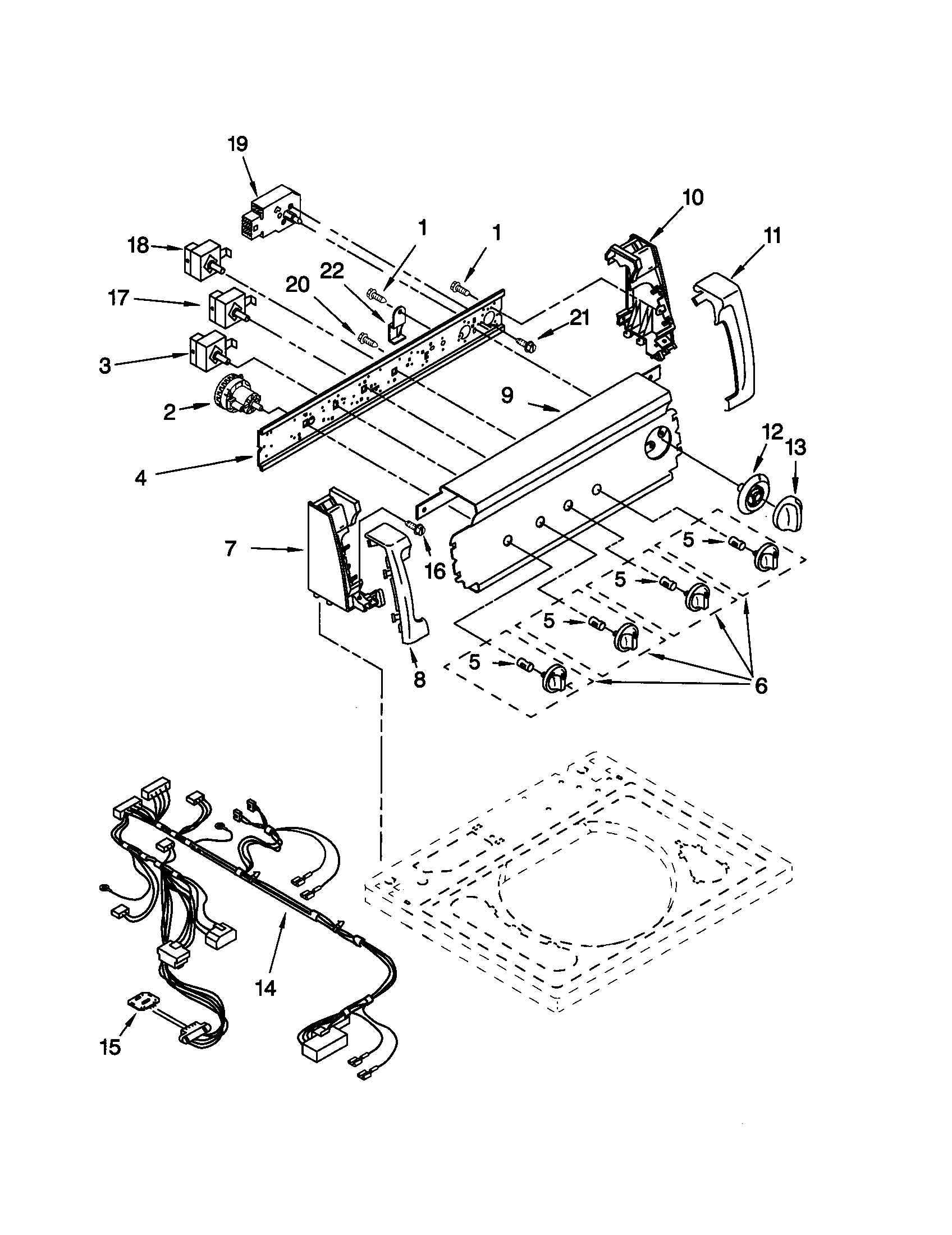 Kenmore 11020982993 control panel diagram