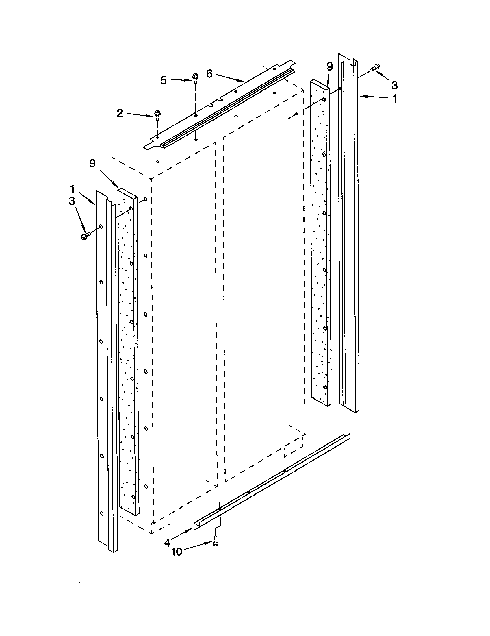 KitchenAid KSSS42FJW00 cabinet trim diagram