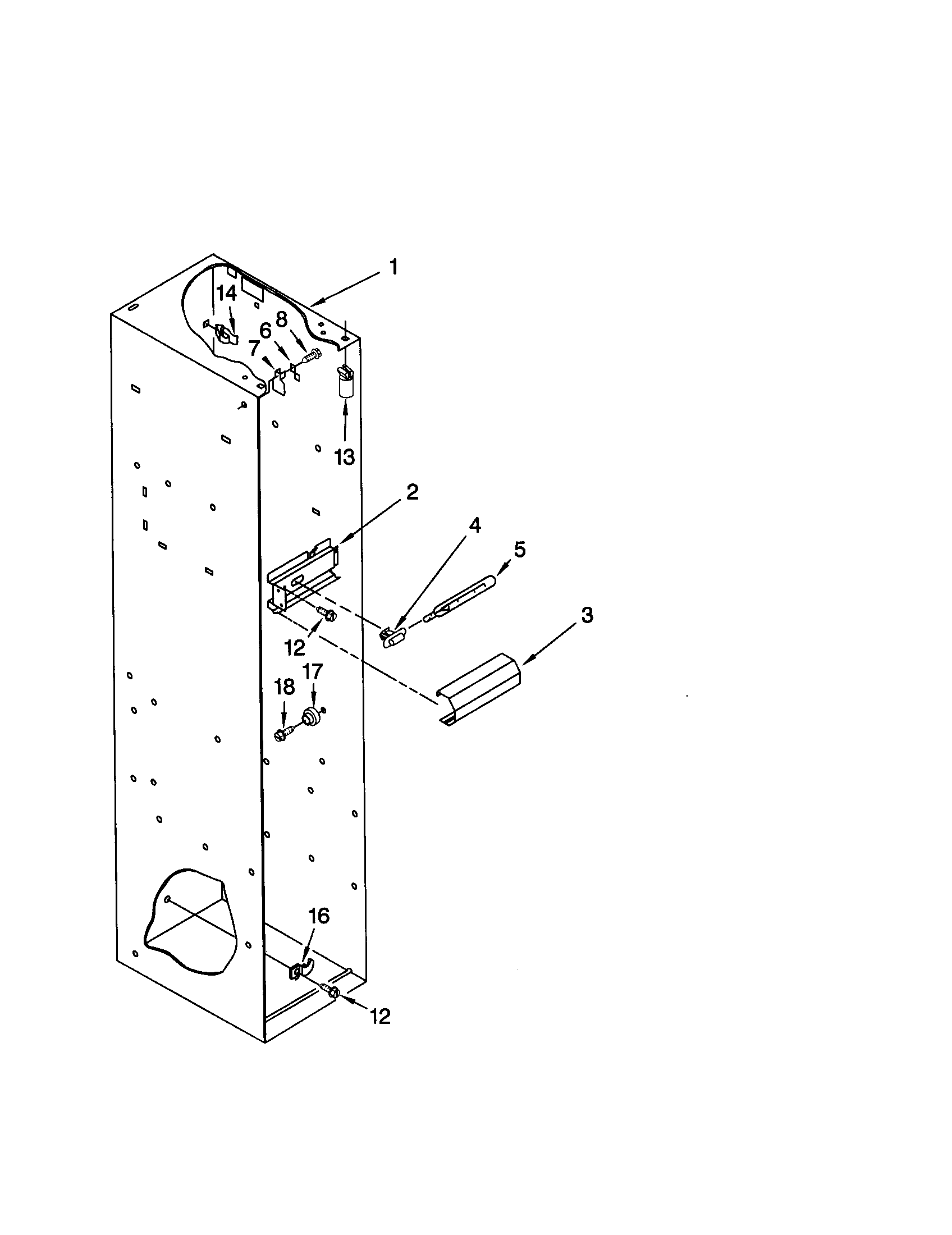 KitchenAid KSSS42FJW00 freezer liner diagram