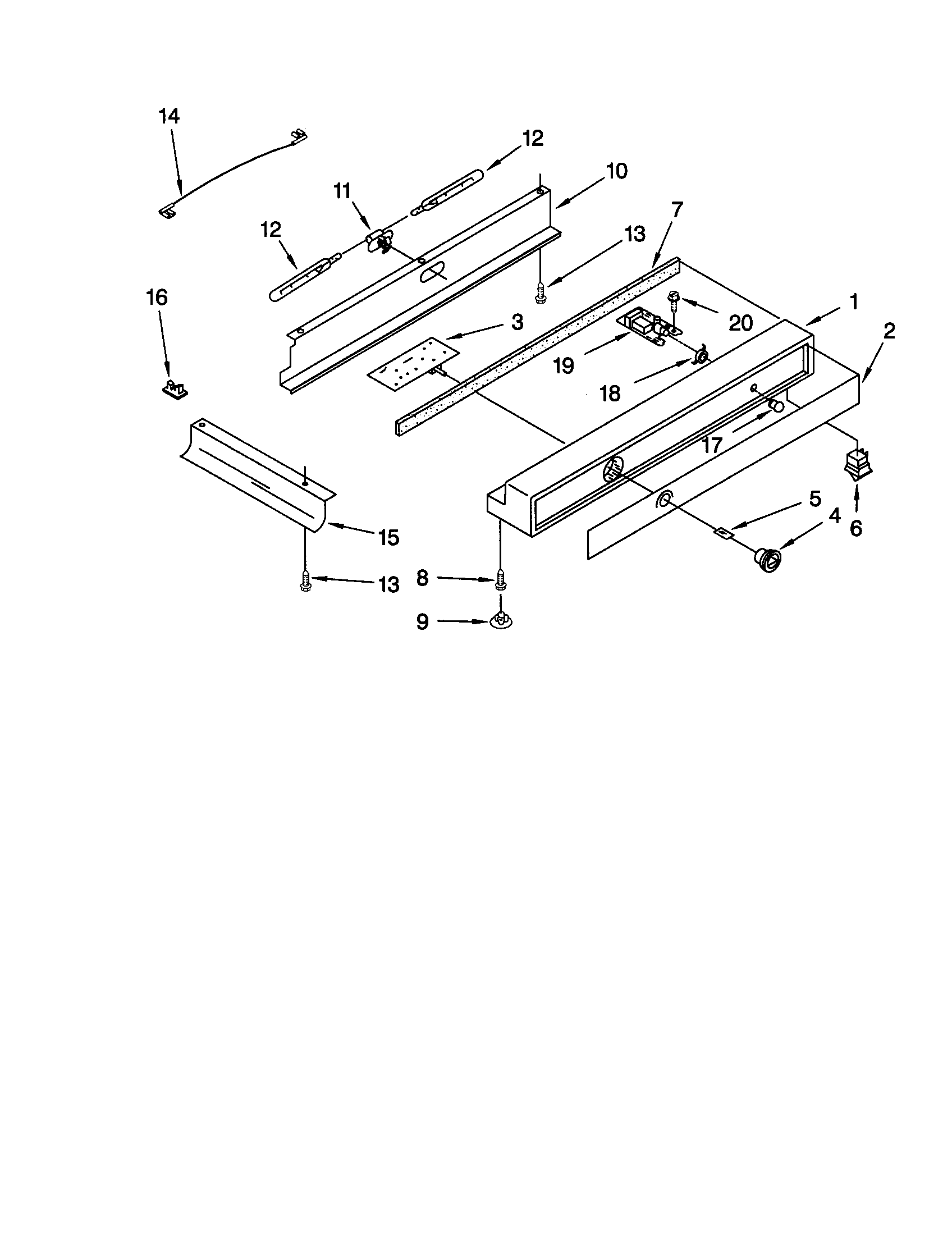 KitchenAid KSSS42FJW00 refrigerator control panel diagram