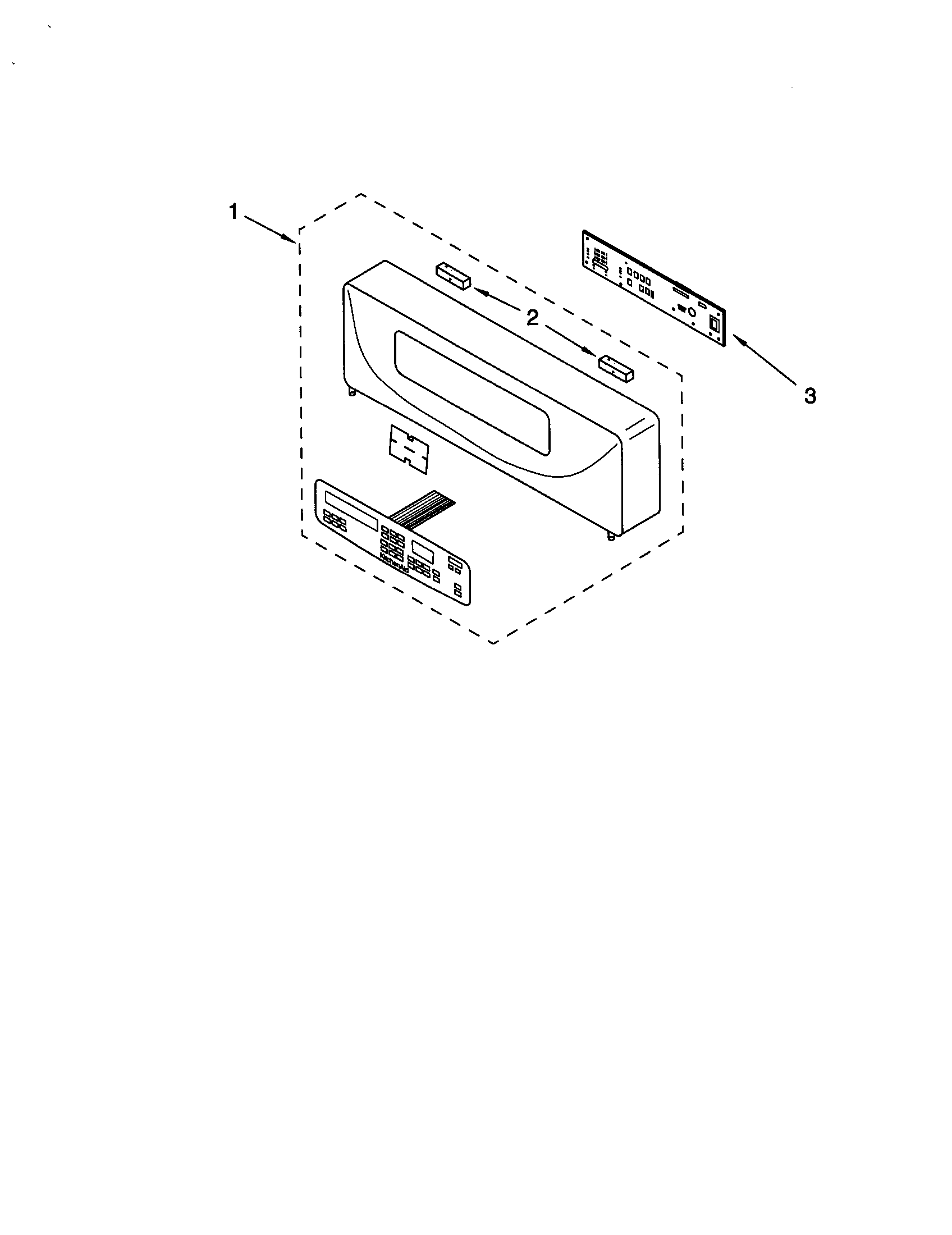 KitchenAid KEBS147DWH10 control panel diagram