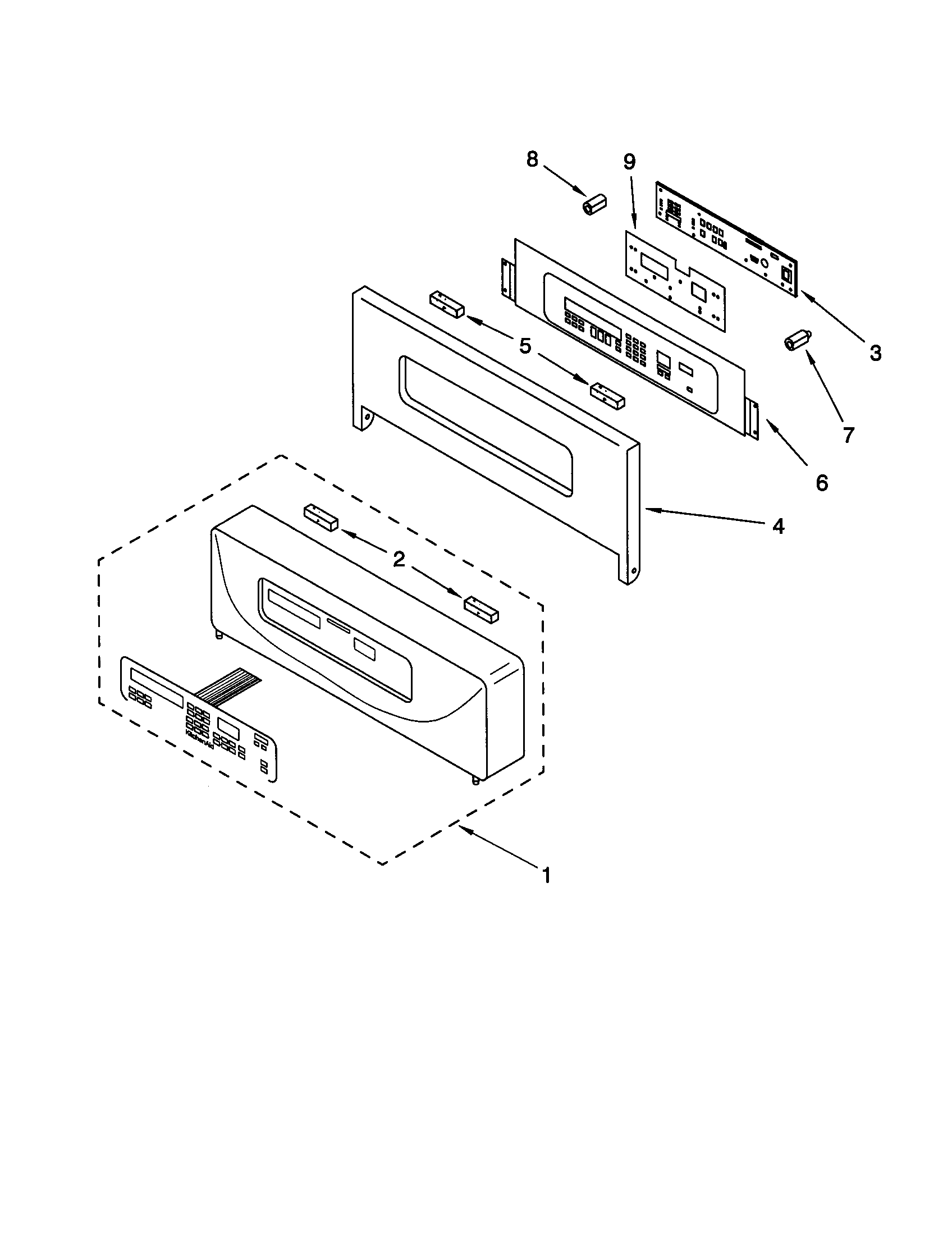 KitchenAid KEBS177DSS10 control panel diagram