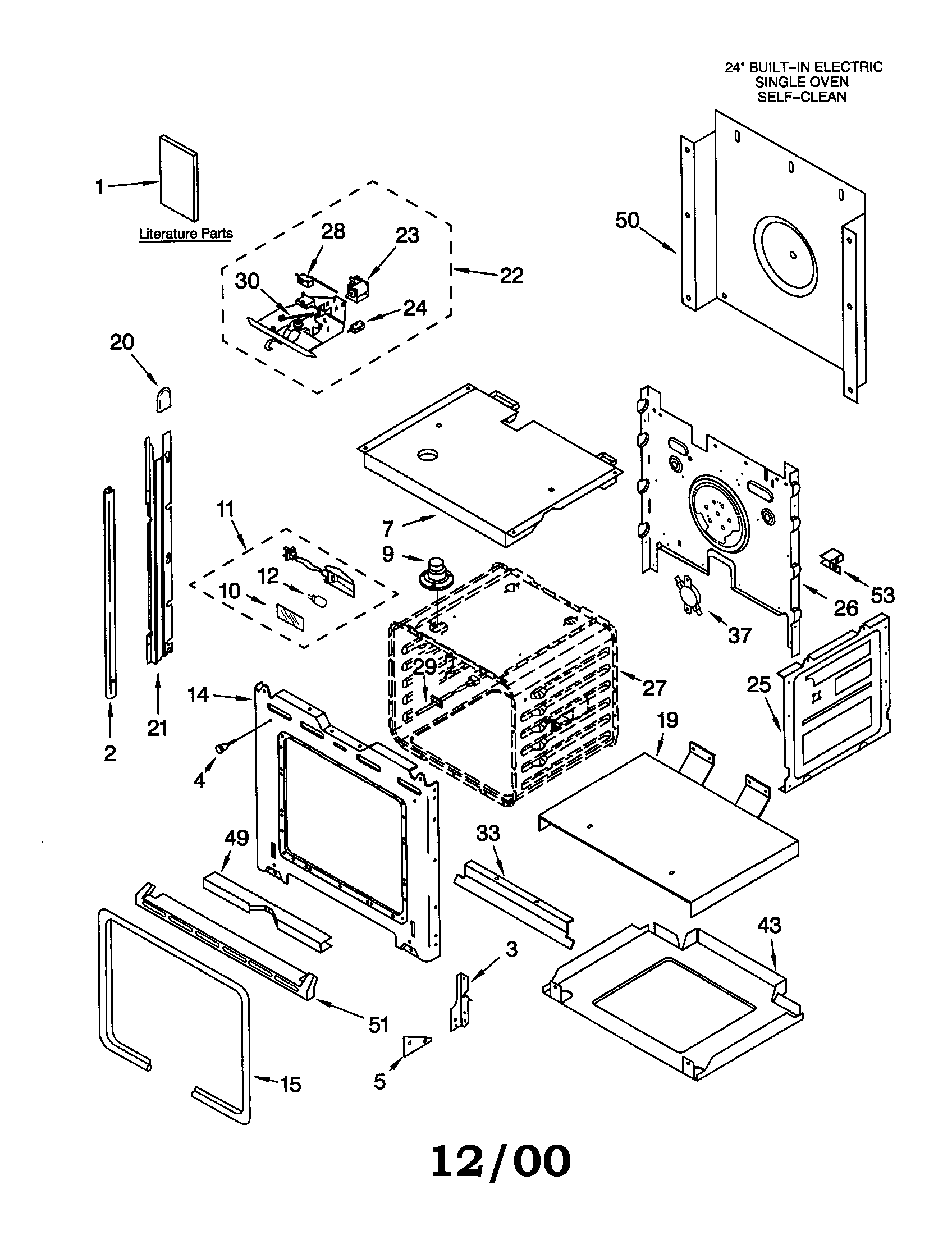 KitchenAid KEBI141DBL10 oven diagram