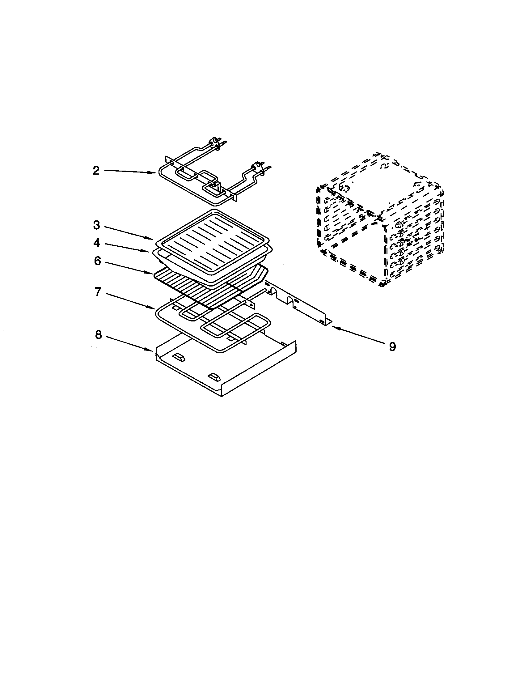 KitchenAid KEBI141DBL10 internal oven diagram
