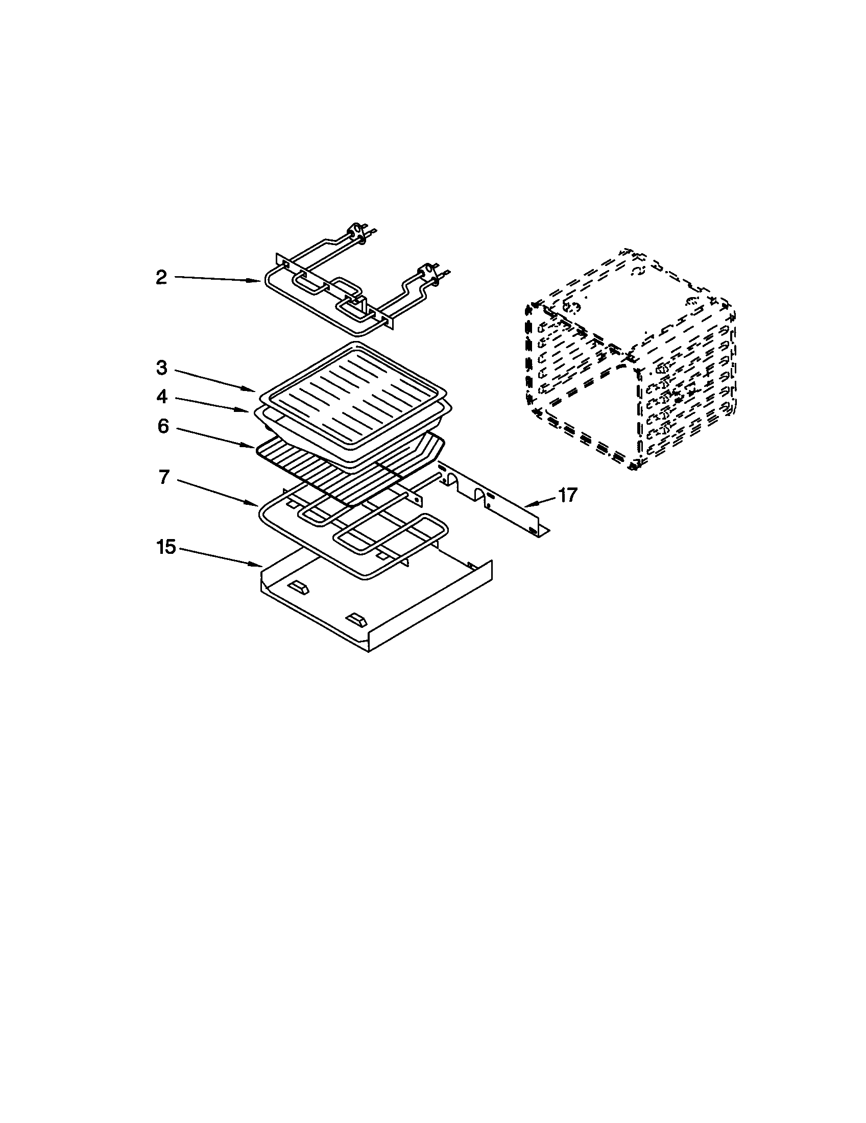KitchenAid KEBI171DWH10 internal oven diagram