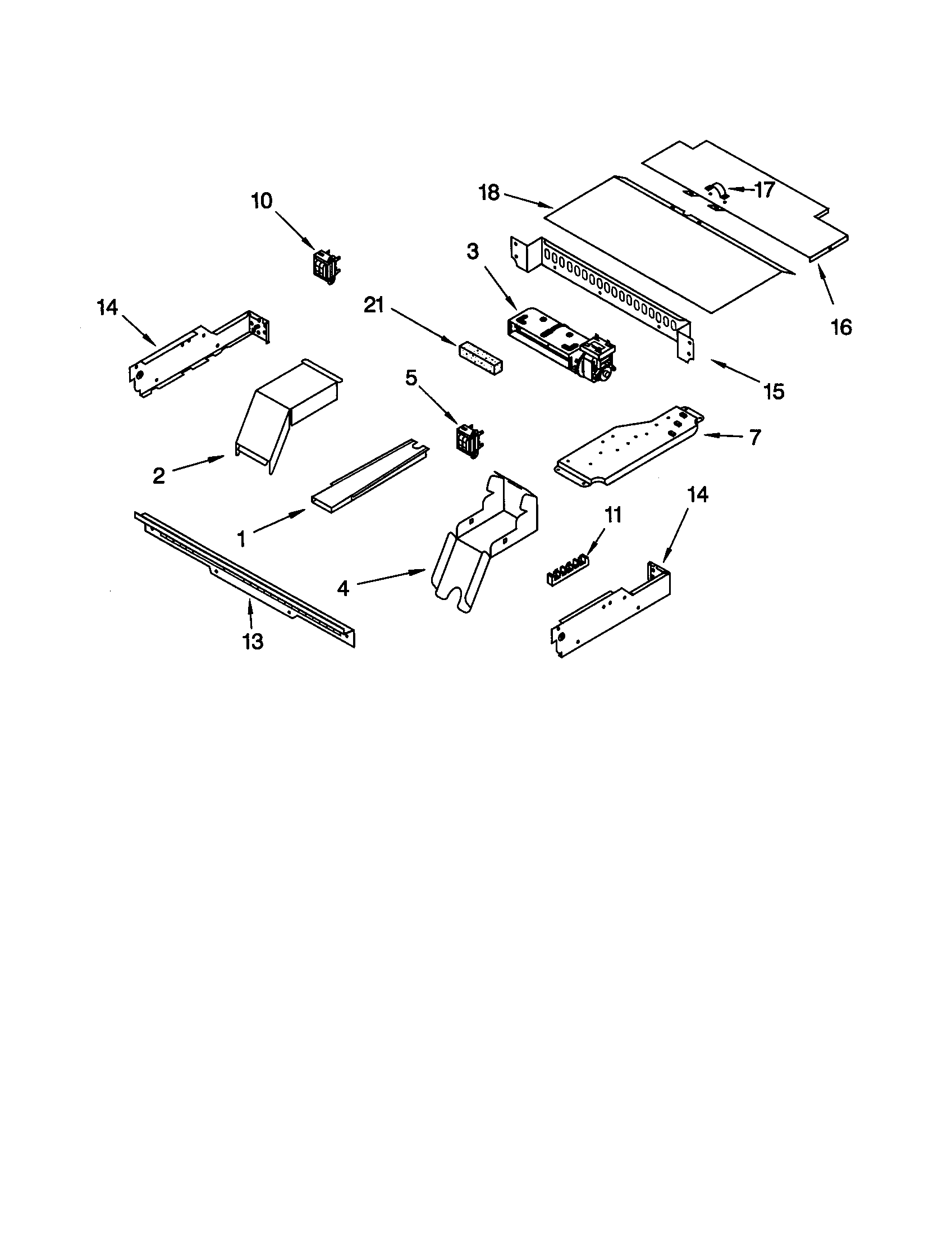 KitchenAid KEBI171DWH10 top venting diagram