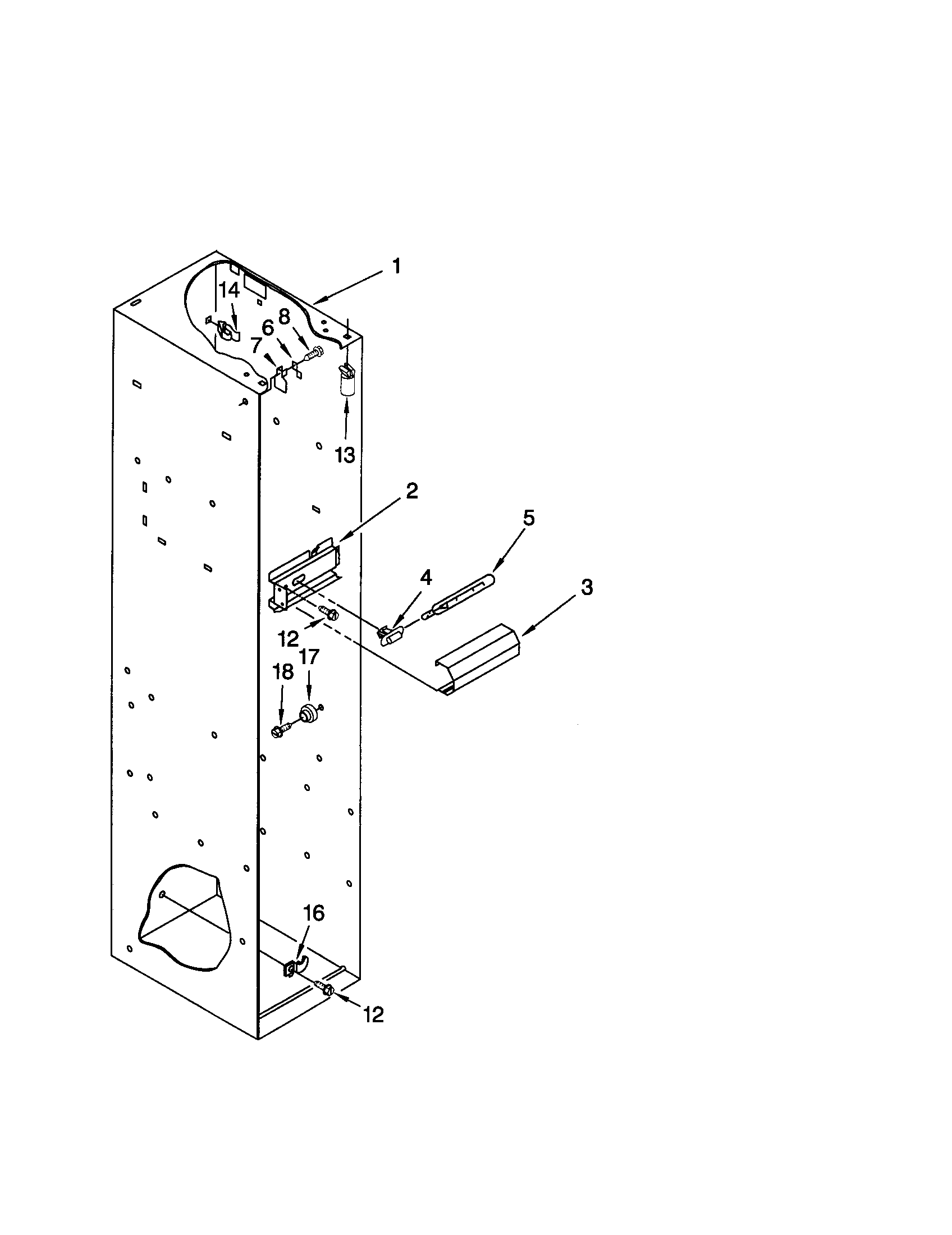 KitchenAid KSSS36FJT00 freezer liner diagram