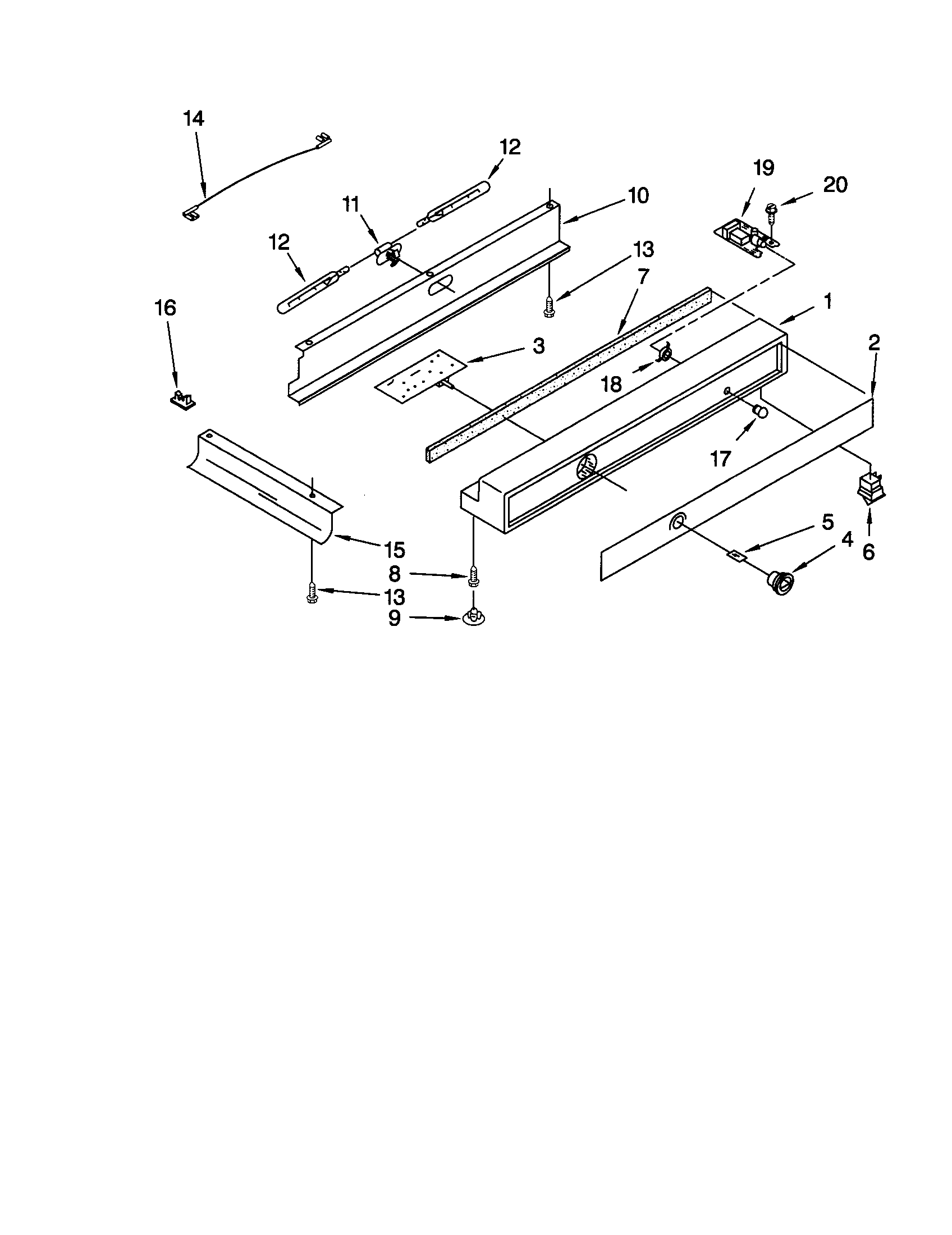 KitchenAid KSSS36FJT00 refrigerator control panel diagram
