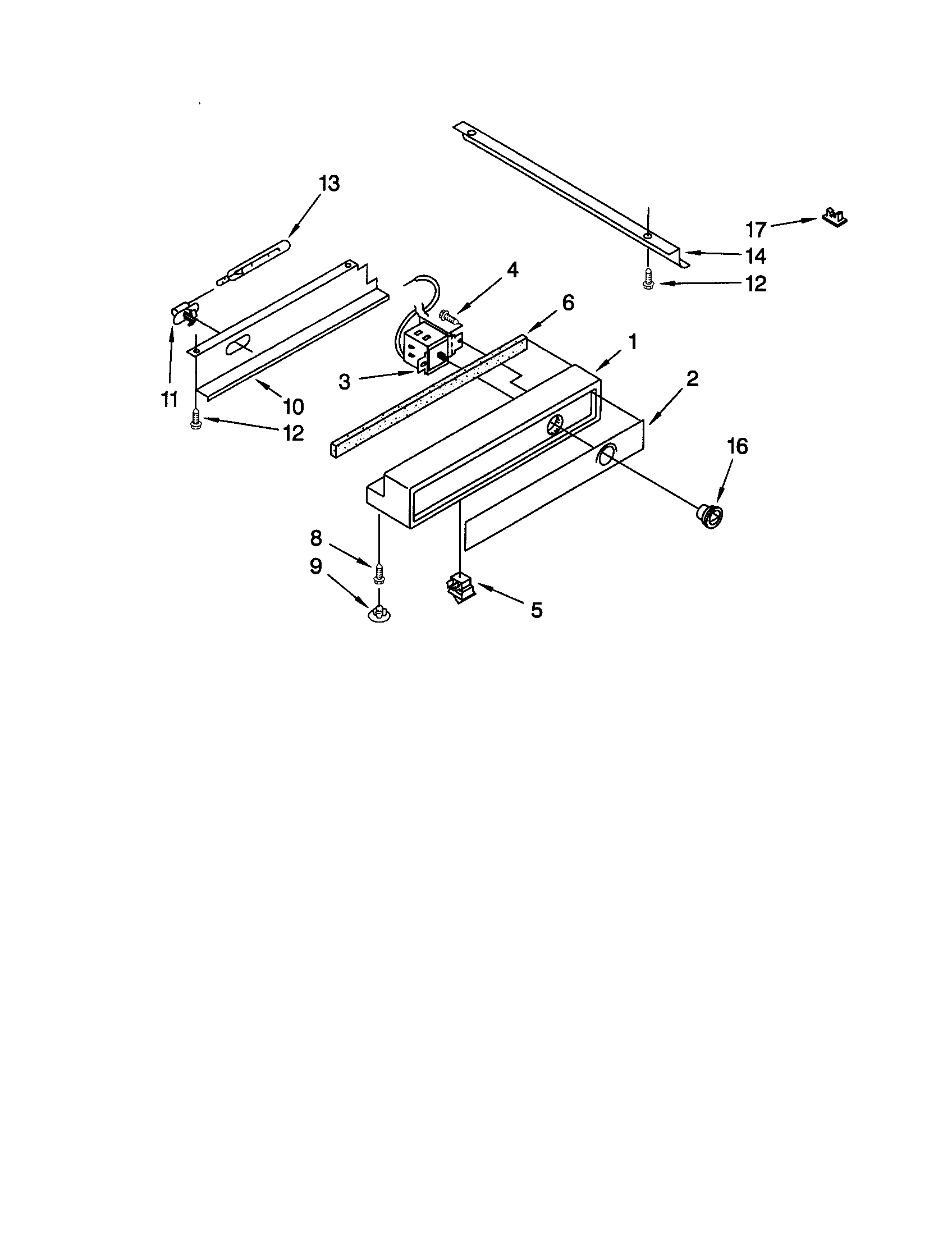 KitchenAid KSSS36FJT00 freezer control panel diagram